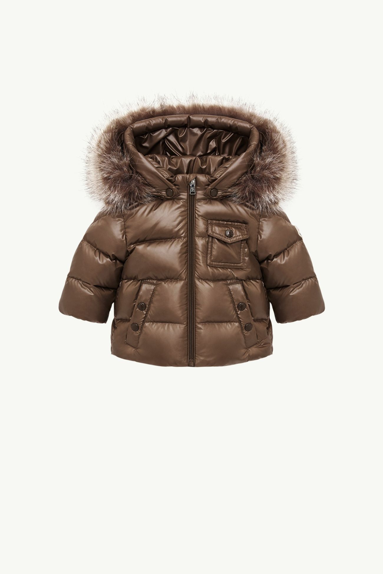 Doudoune à capuche bordée de matière synthétique K2 Mixte Marron Moncler 0