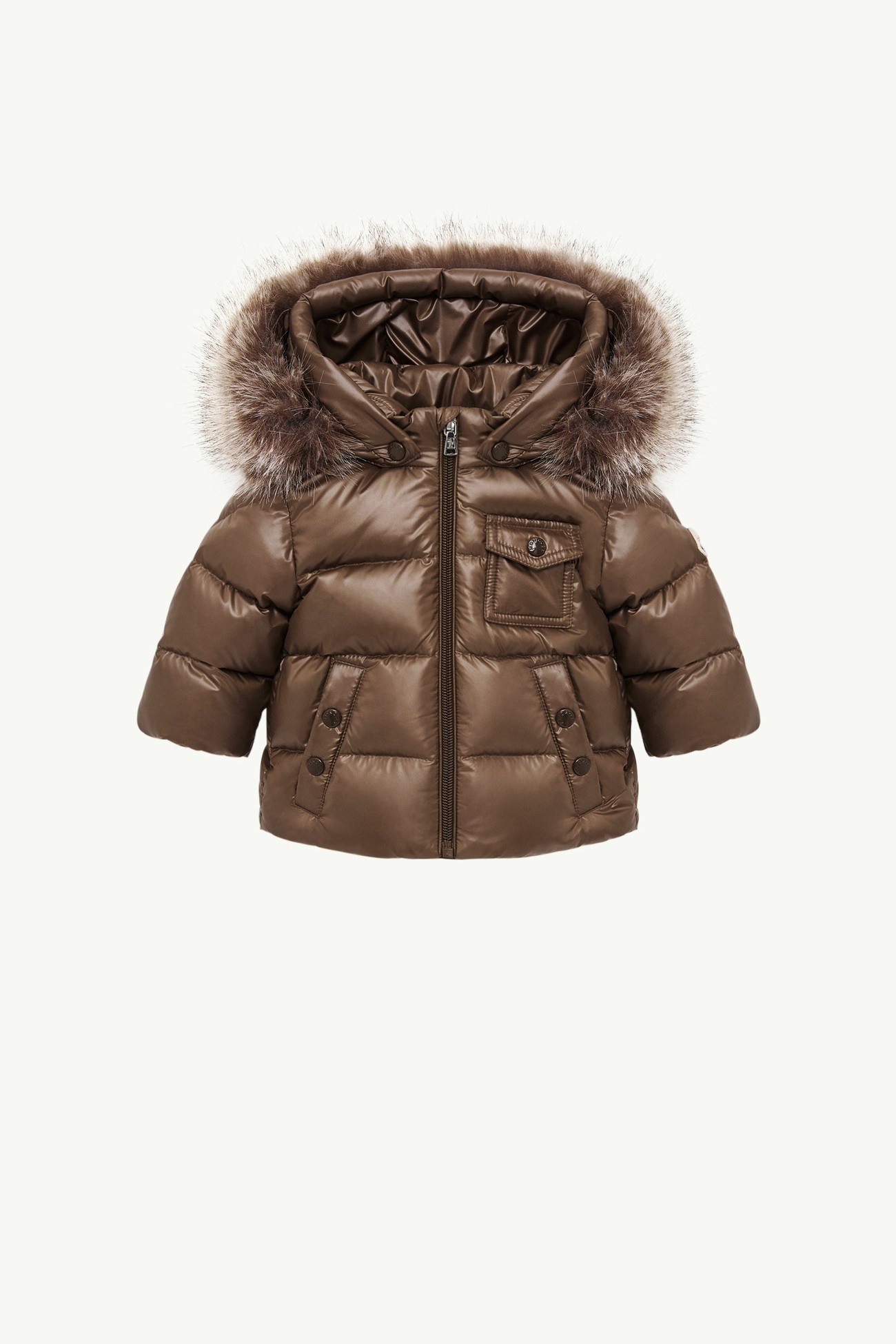 K2連帽合成物料飾邊羽絨外套 中性 啡色 Moncler 0