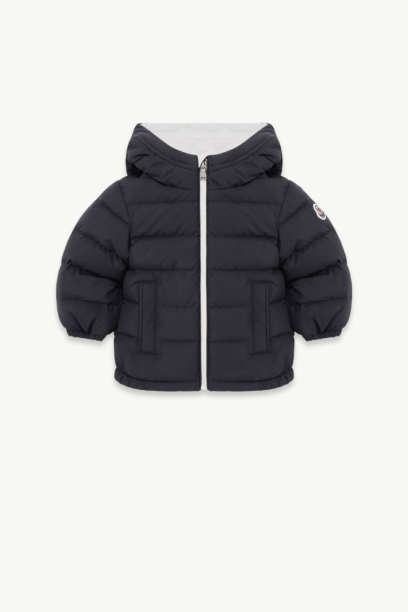 Brannock Hooded Down Jacket Boy Dark Blue Moncler 0