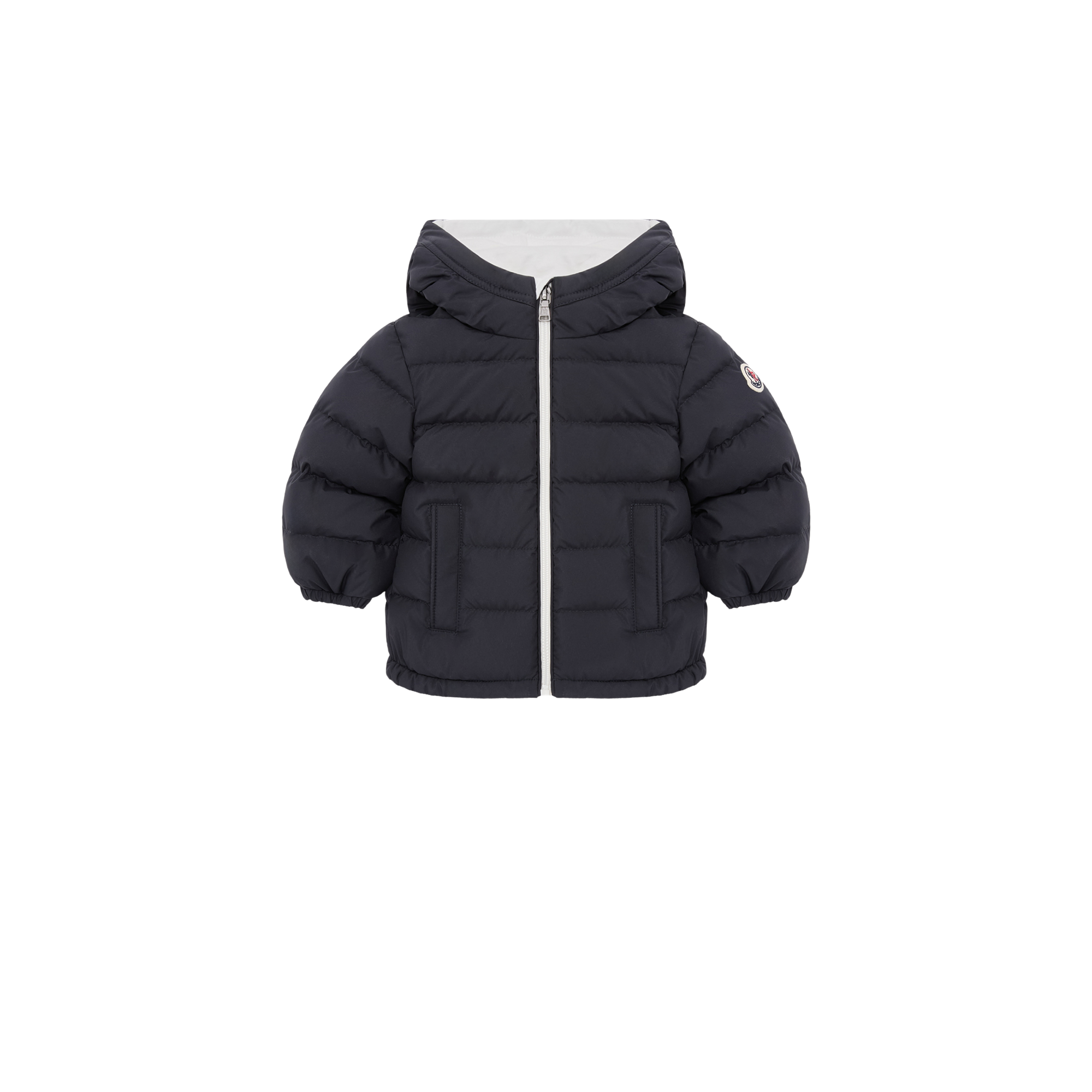 Moncler  Brannock Hooded Down Jacket for Boys in Blue, Size: 18/24M