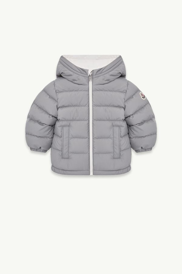 Piumino con cappuccio Brannock Bambino Grigio Moncler 0