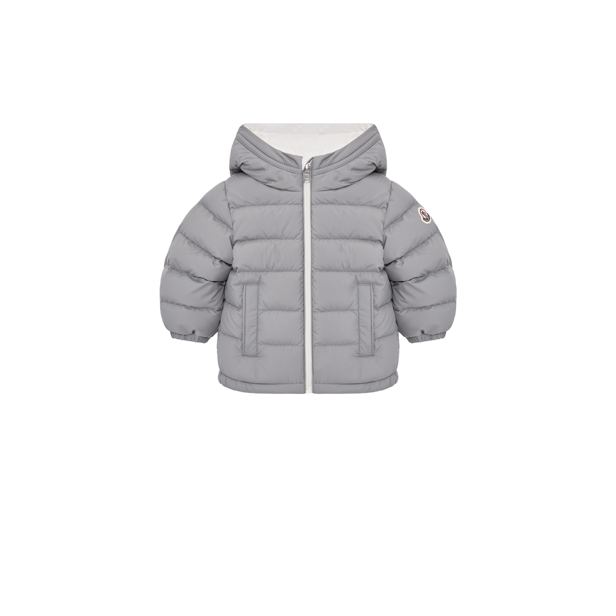 Moncler  Brannock Hooded Down Jacket for Boys in Gray, Size: 3Y