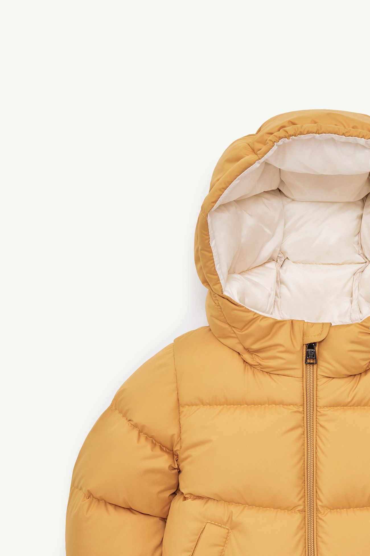 New Macaire Hooded Down Jacket Boy Yellow Moncler 1