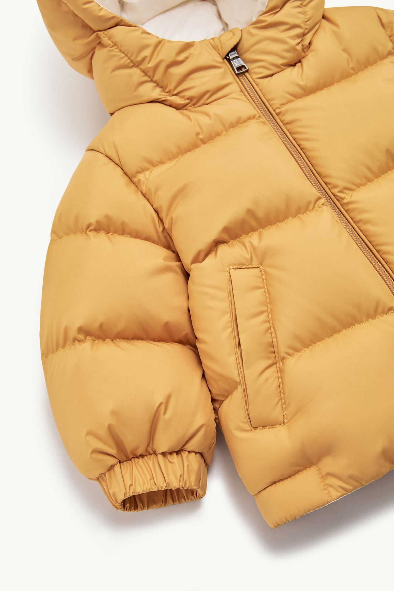 New Macaire Hooded Down Jacket Boy Yellow Moncler 3