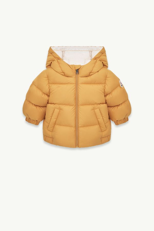 New Macaire Hooded Down Jacket Boy Yellow Moncler 0
