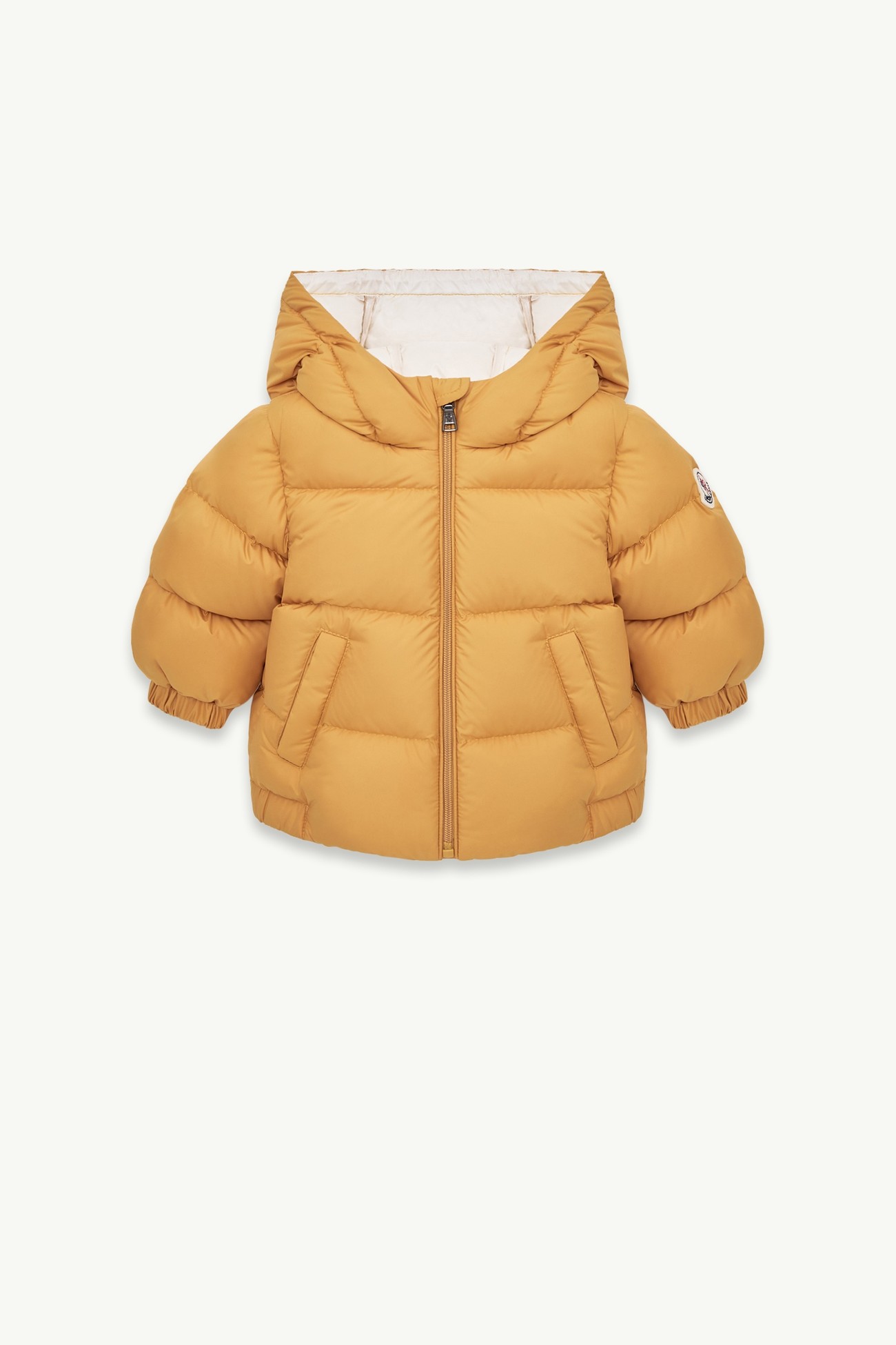 New Macaire Hooded Down Jacket Boy Yellow Moncler 0