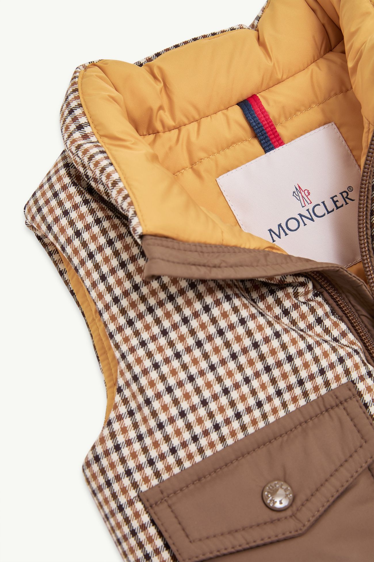 Adrien Cotton Blend Vest Boy Beige Moncler 3