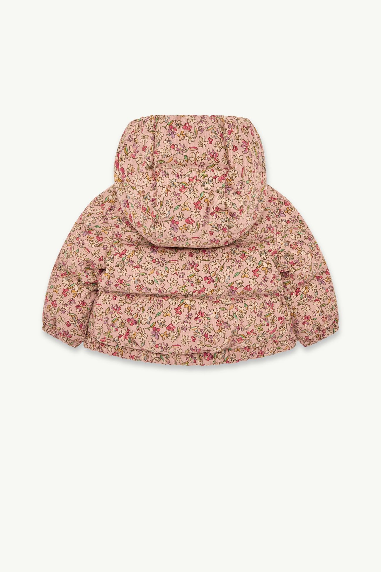 Doudoune à capuche en velours côtelé Francesca Fille Rose Moncler 2