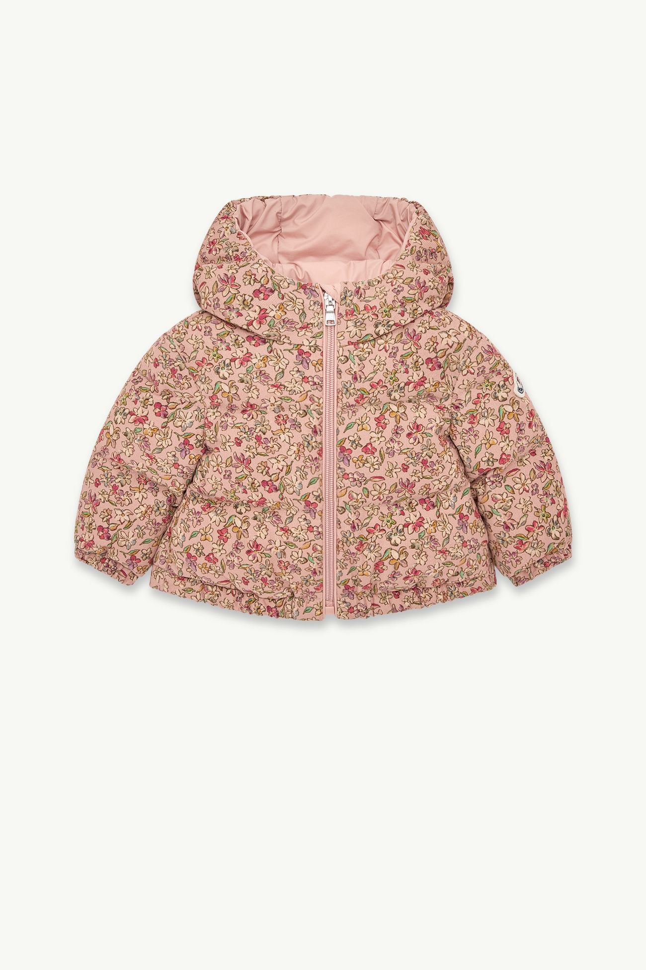 Francesca連帽燈芯絨羽絨外套 女童 粉紅色 Moncler 0