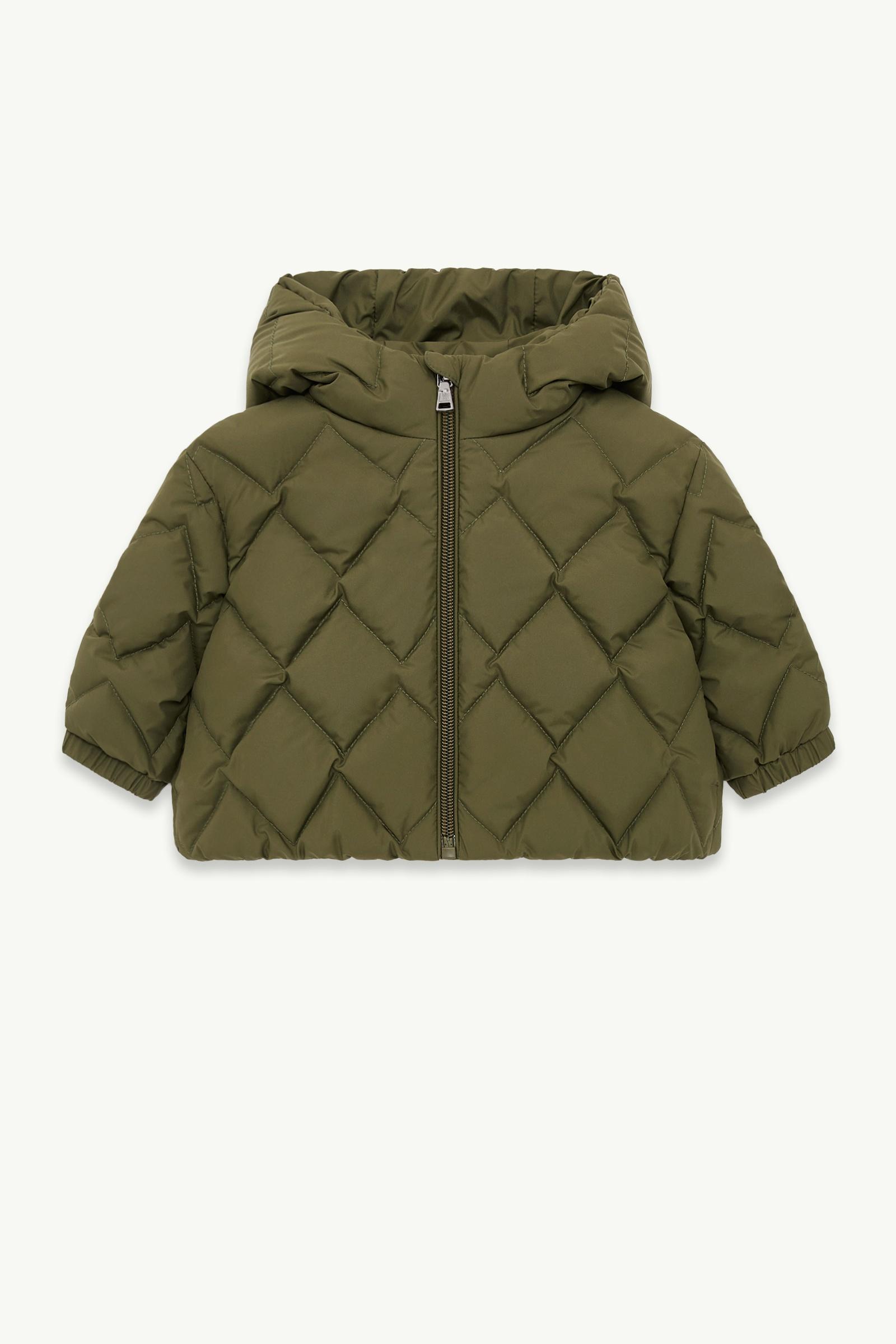 Ava Hooded Diamond-Quilted Down Jacket Girl Olive Green Moncler, 1 of 0