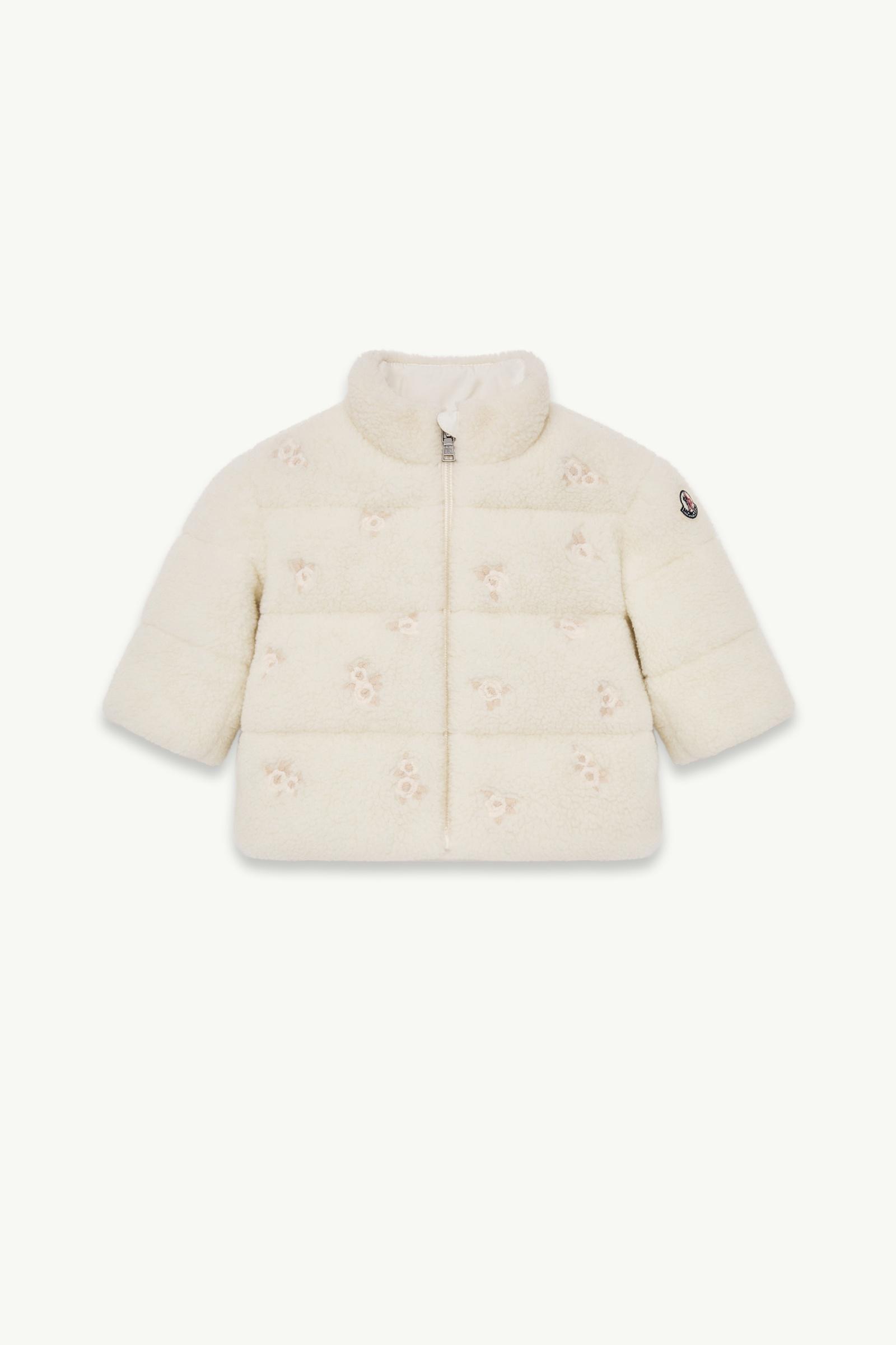 Chiara Embroidered Teddy Padded Jacket Girl White Ivory Moncler, 1 of 0