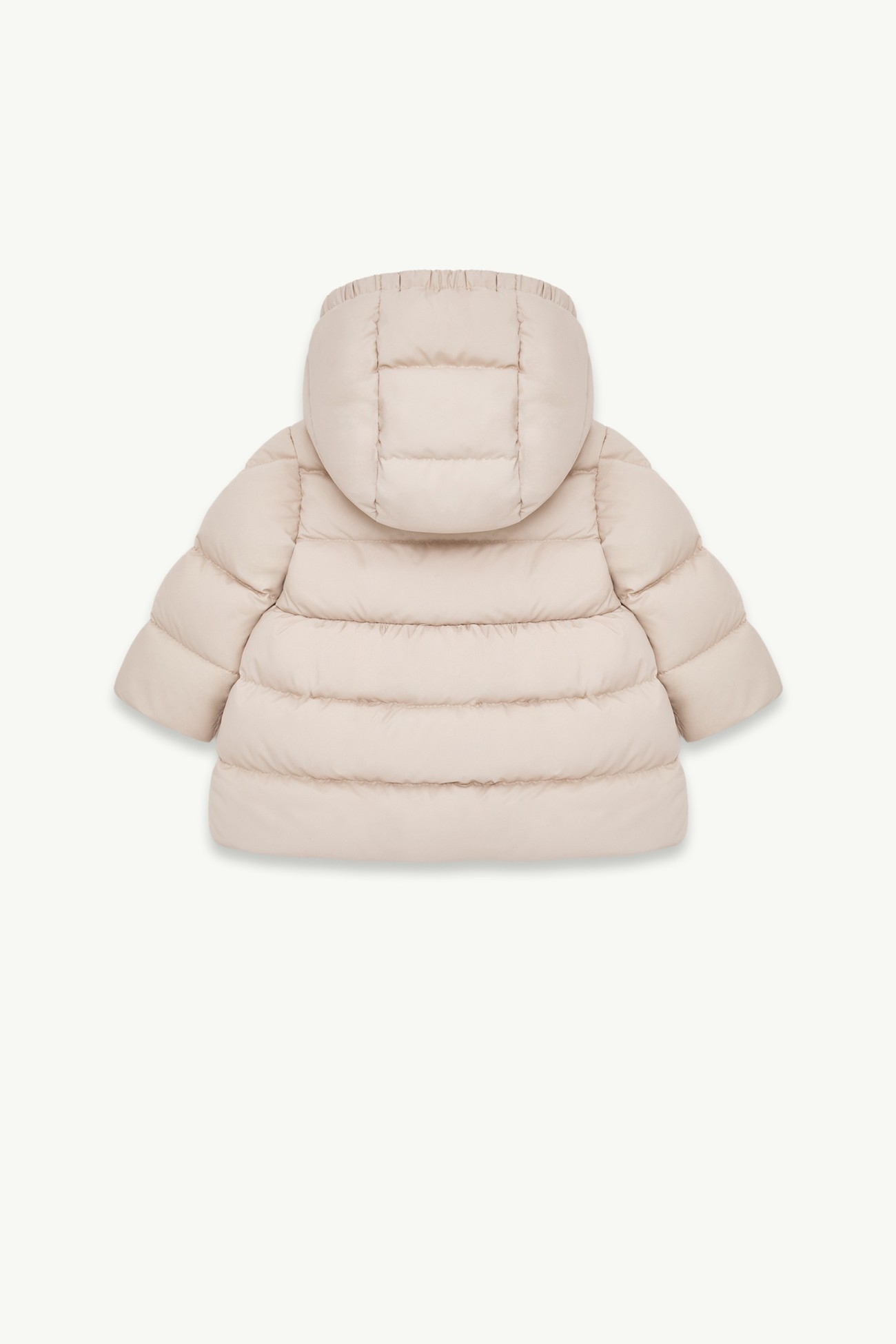 Charlotte Hooded Long Down Jacket Girl Light Beige Moncler 2