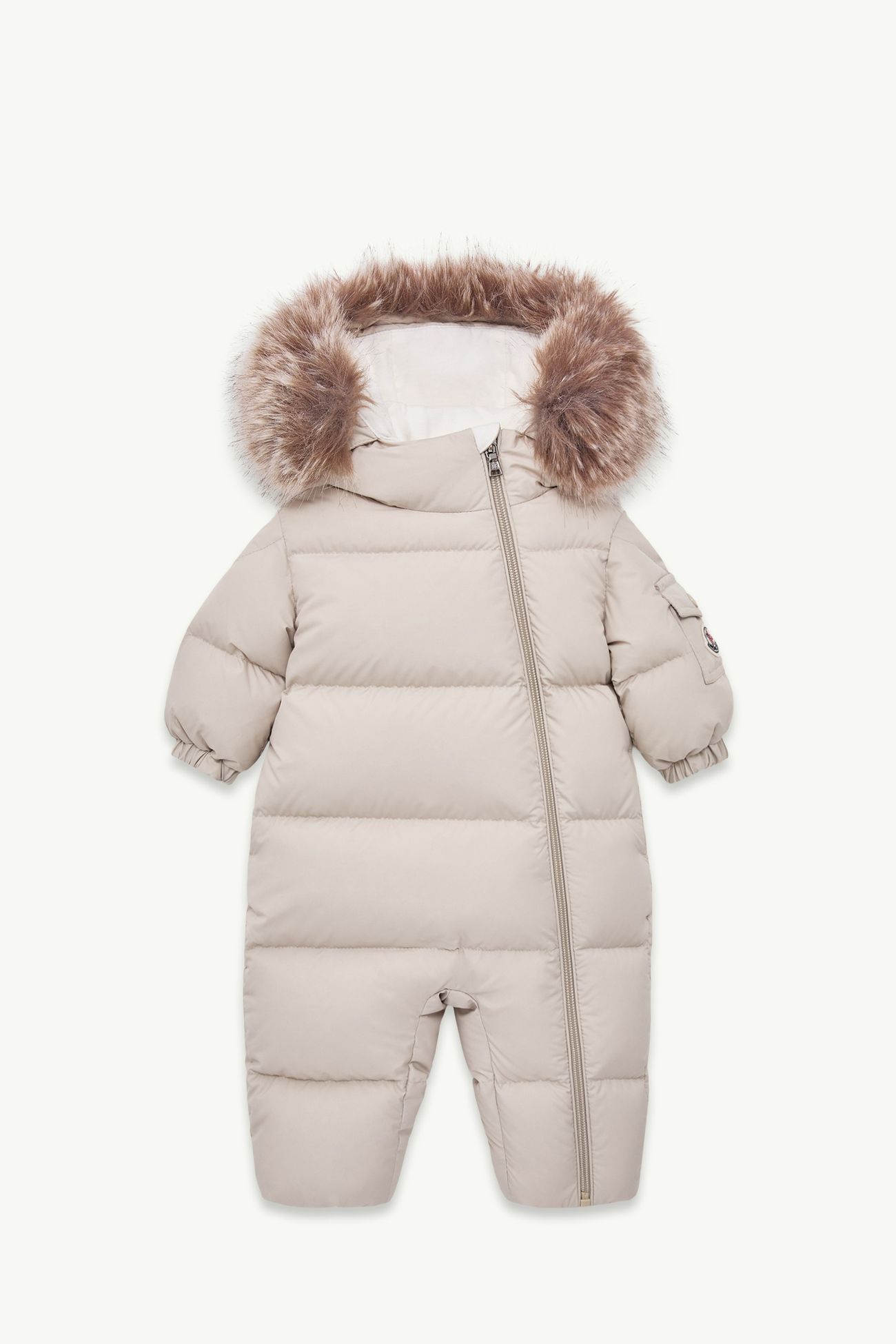 Mono plumífero para la nieve con capucha Yorick De Género Neutro Beige Claro Moncler 0