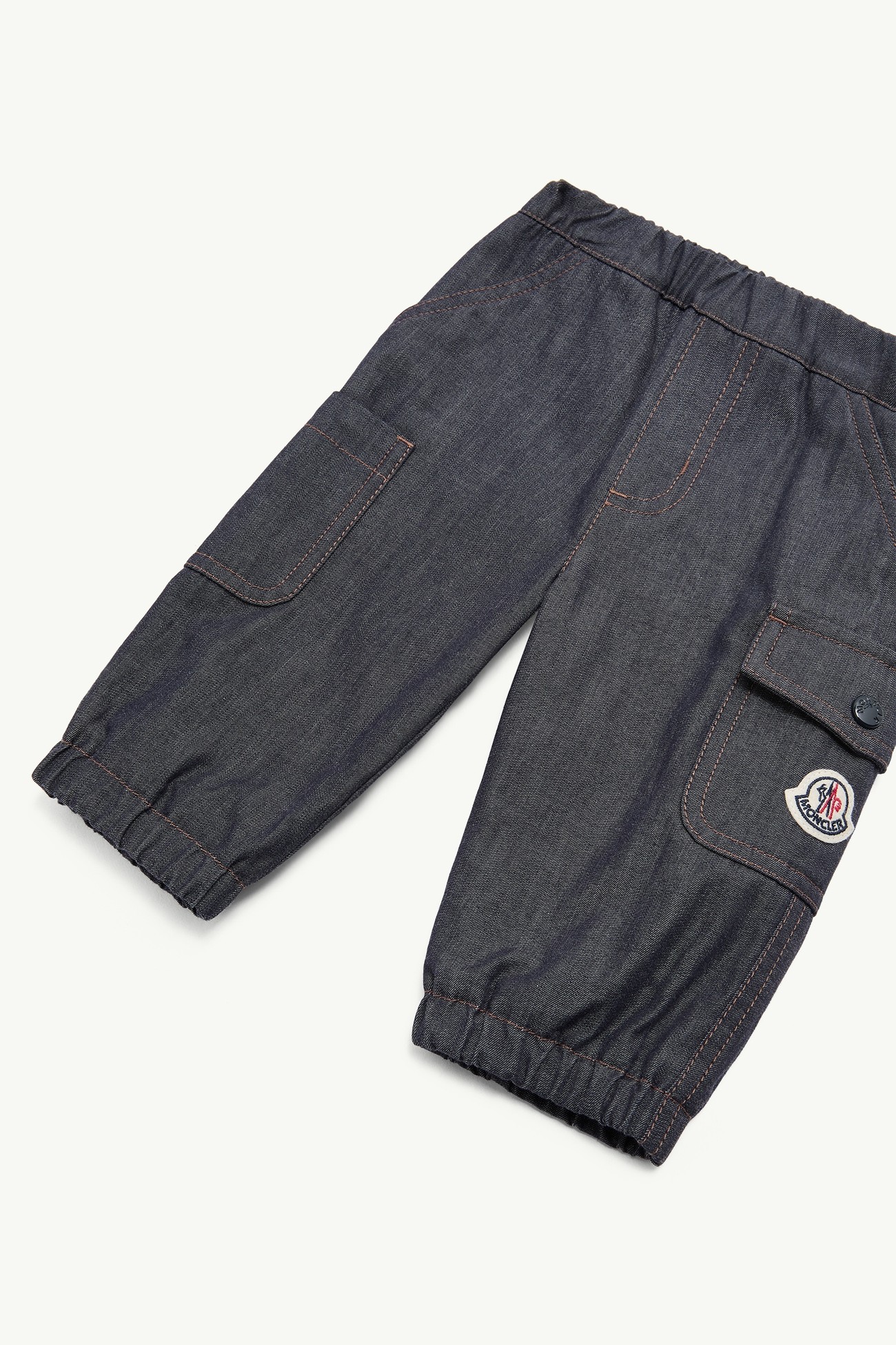 Logo Denim Pants Boy Dark Blue Moncler 1
