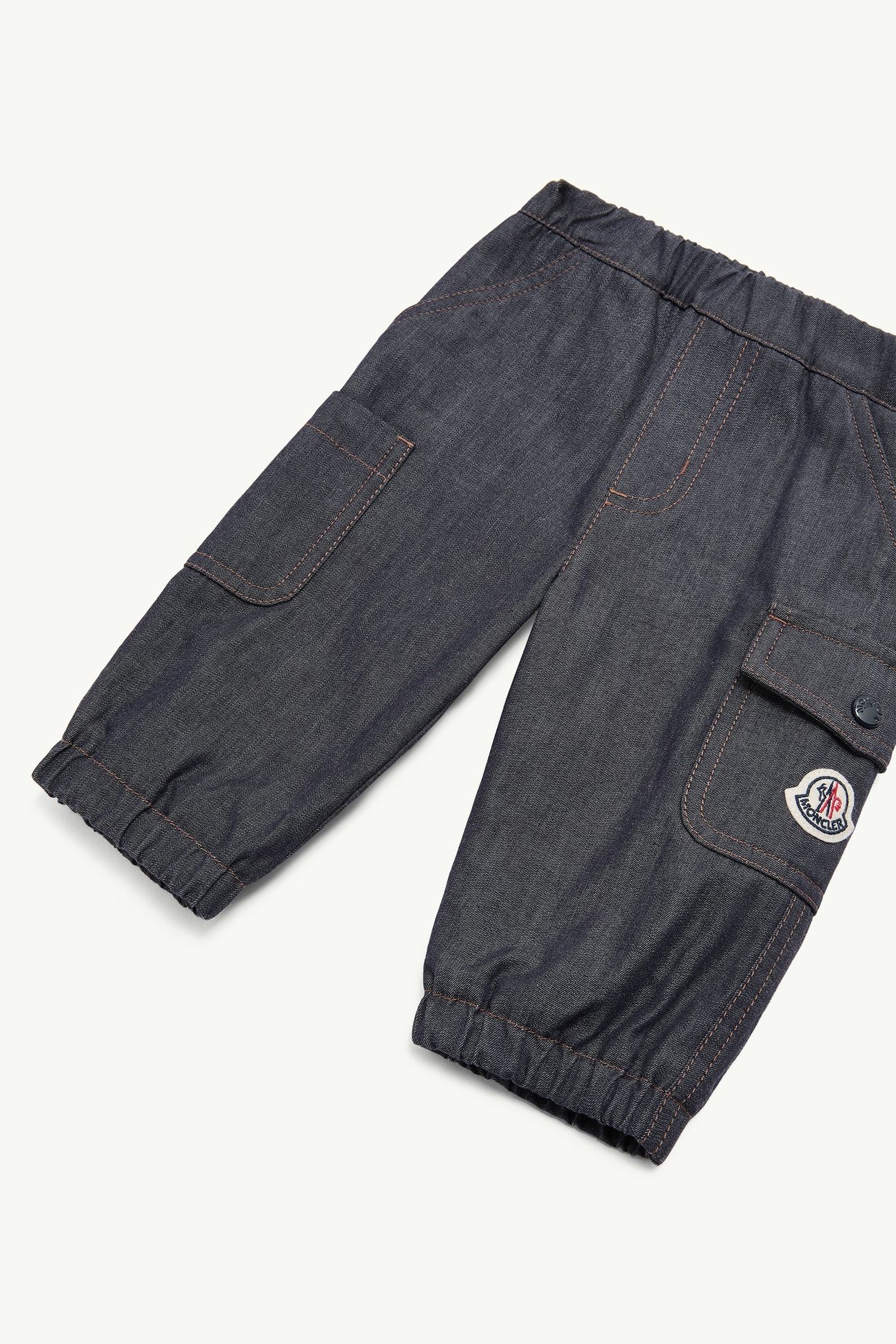 男婴标识牛仔长裤 男童 深蓝色 Moncler 1