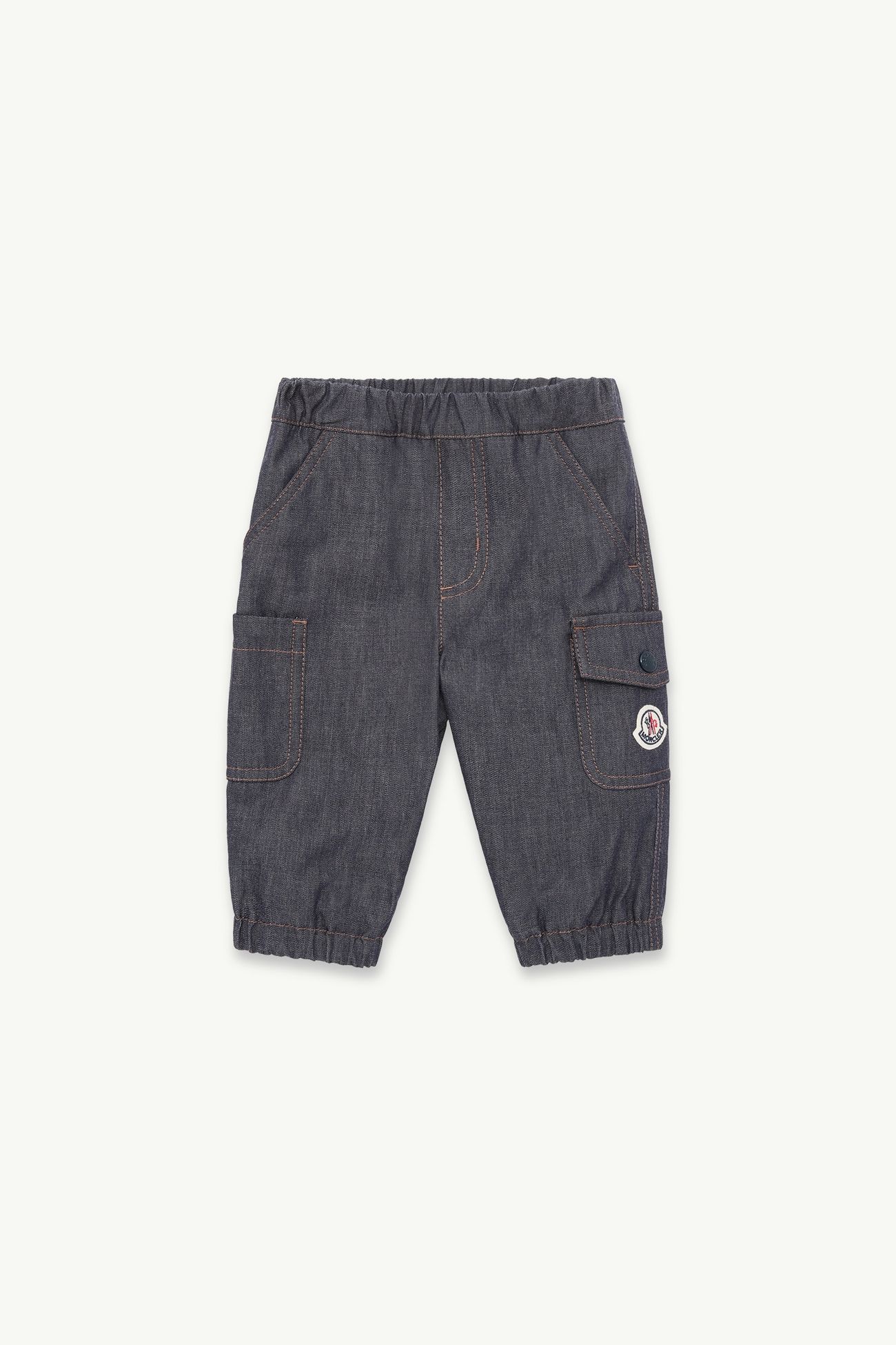 男婴标识牛仔长裤 男童 深蓝色 Moncler 0