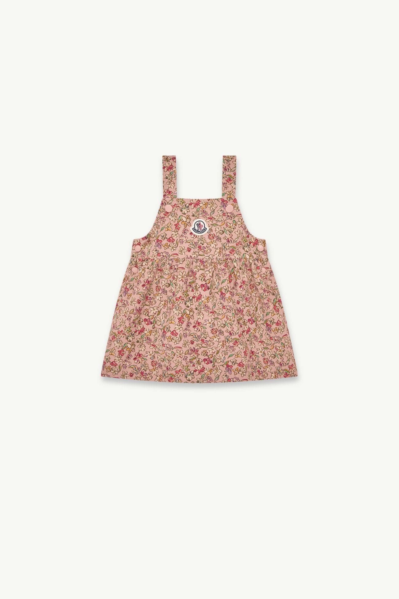 Printed Corduroy Dress Girl Pink Moncler 0