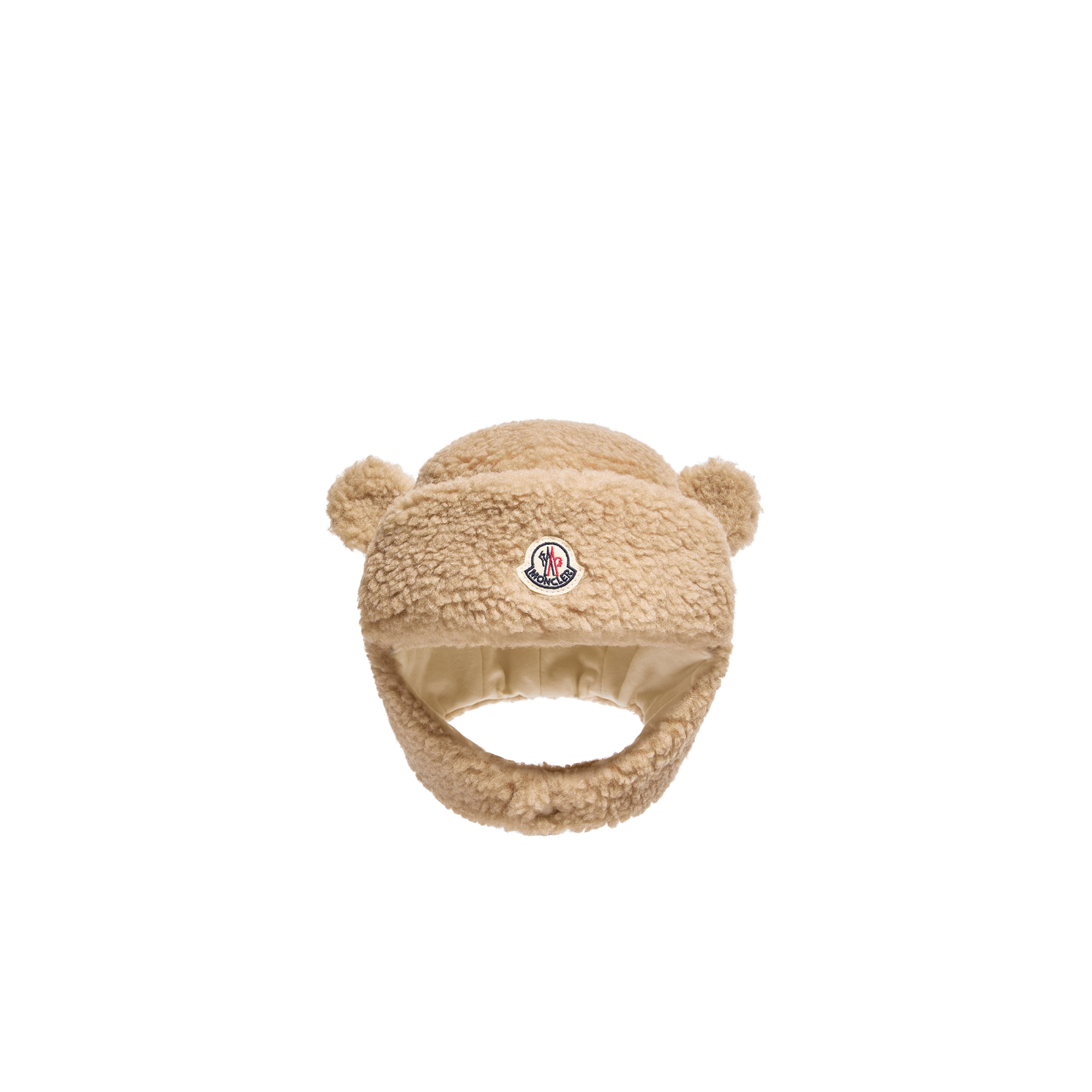 Moncler  Teddy Cap With Earflaps for Children in Beige, Size: Xs