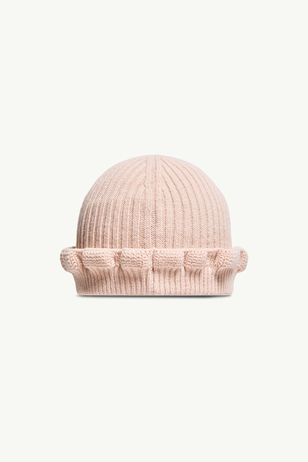 Bonnet en laine et cachemire à bordure volantée Fille Rose Poudre Moncler 2