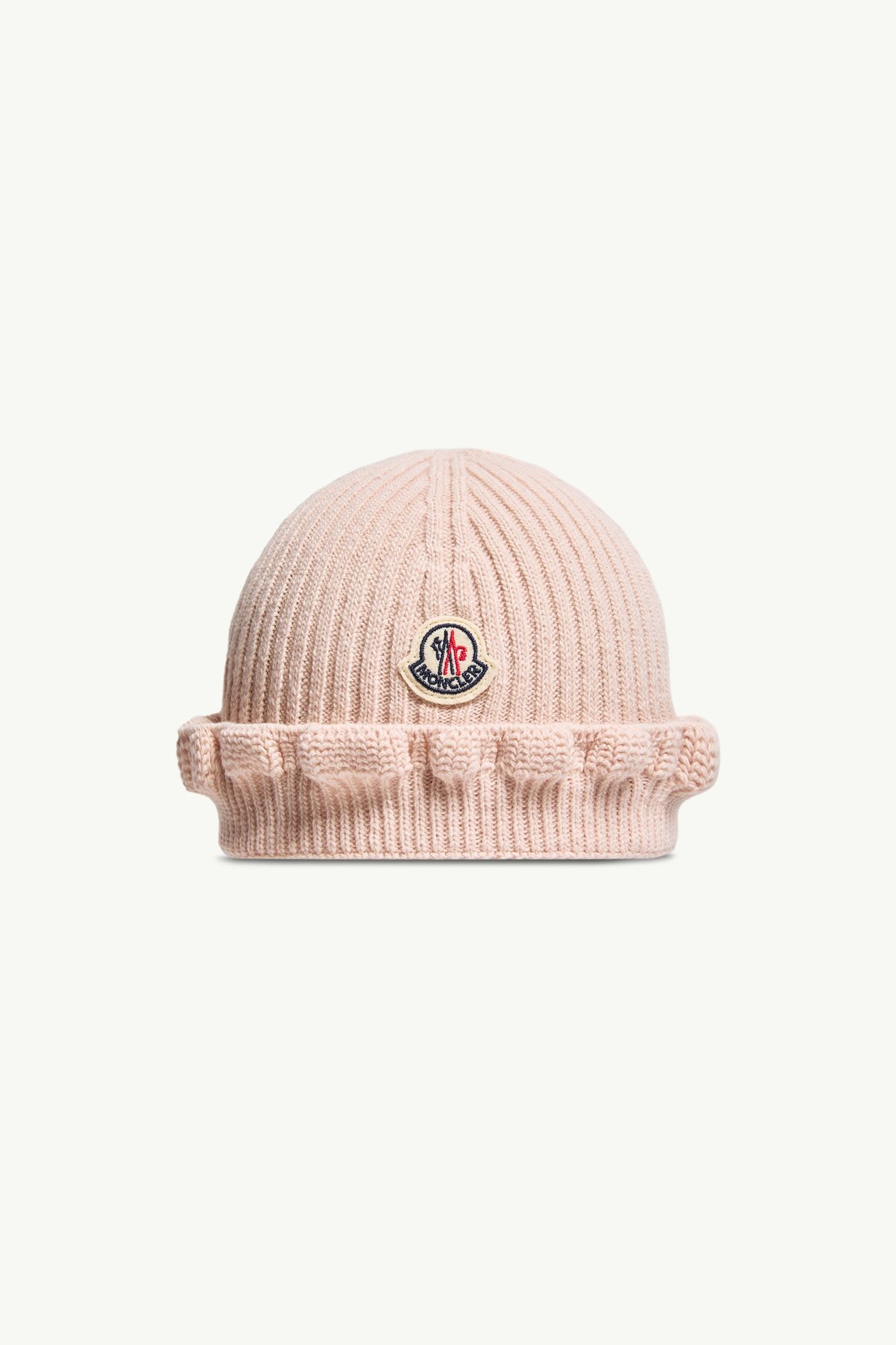 Ruffle-Trimmed Wool & Cashmere Beanie Girl Powder Pink Moncler 0