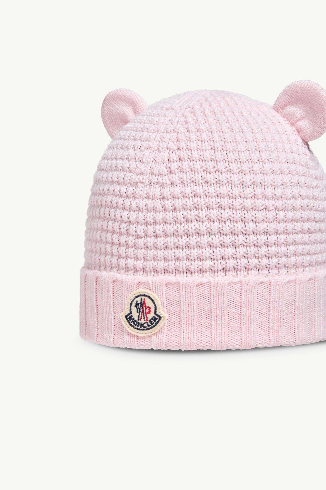 婴儿羊毛便帽饰有泰迪熊耳朵 女童 浅粉色 Moncler 1