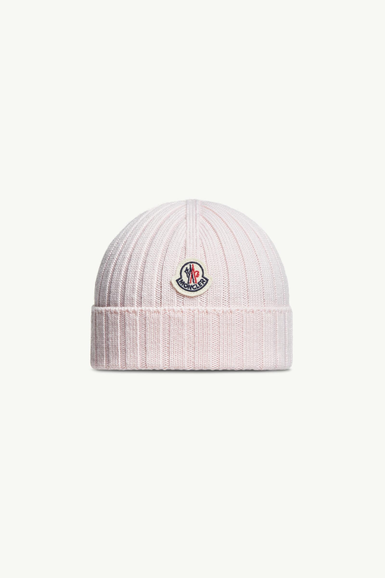 Wool Beanie Gender Neutral Light Pink Moncler