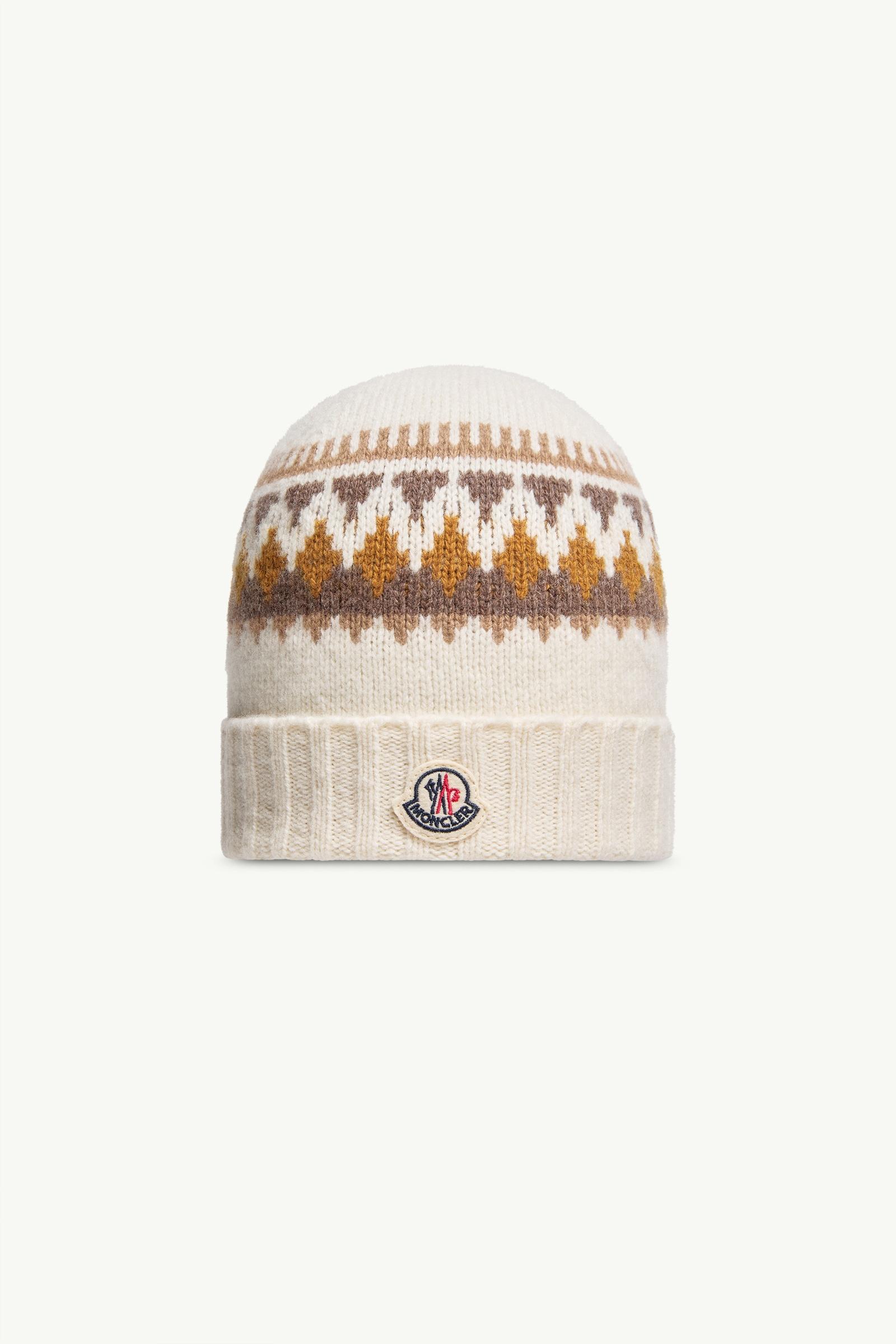 Jacquard Wool & Cashmere Blend Beanie Boy White Moncler, 1 of 0