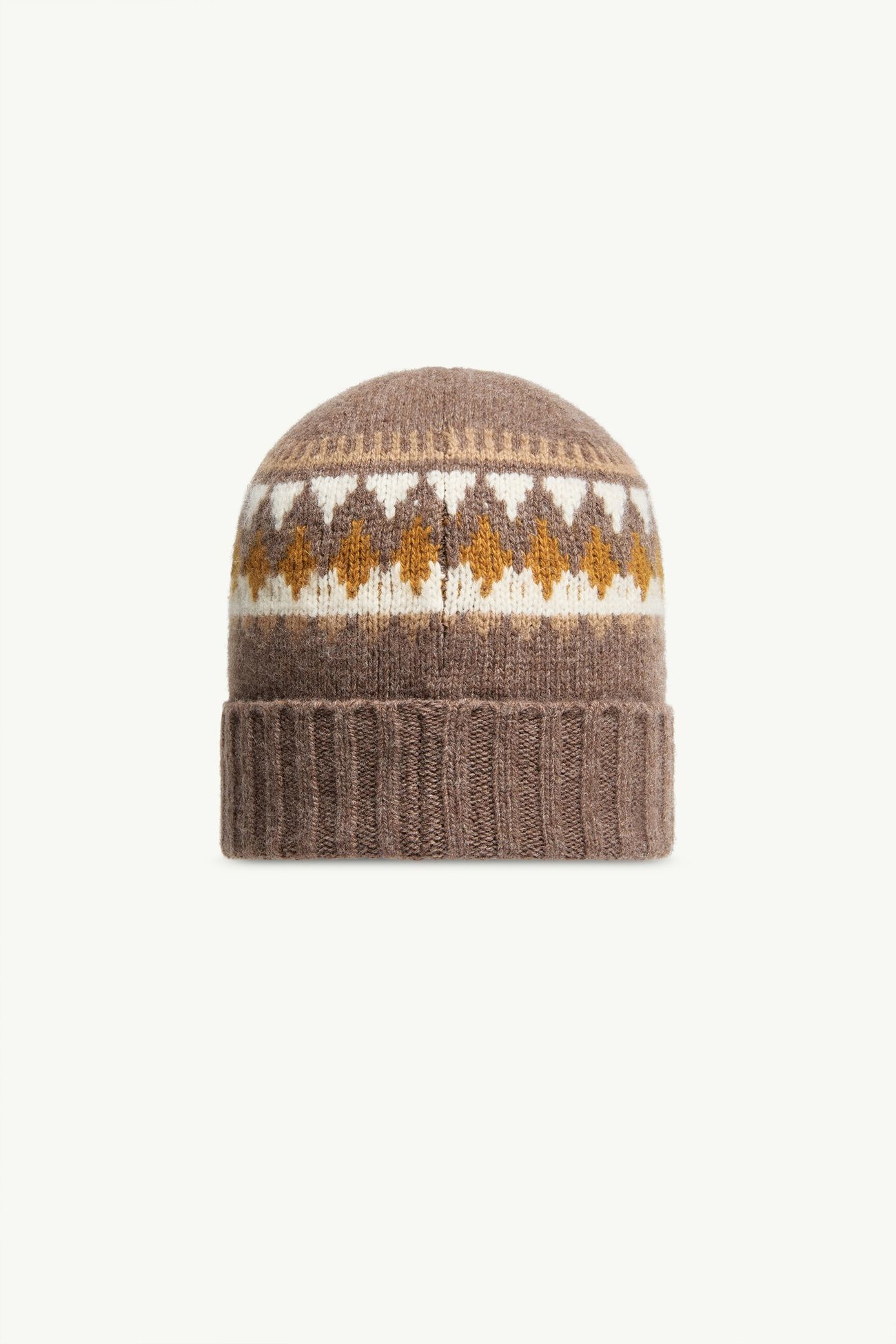 Bonnet en laine jacquard et cachemire mélangés Garçon Marron Moncler 2