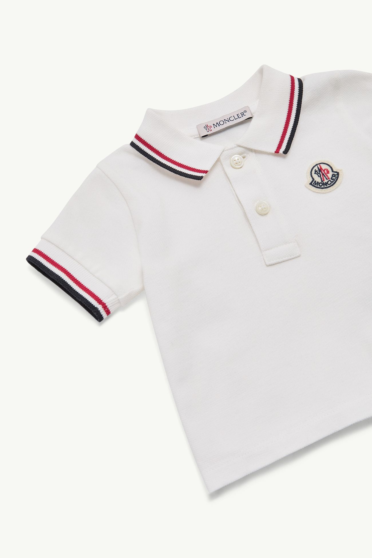 男婴棉质标识Polo衫 男童 白色 Moncler 1