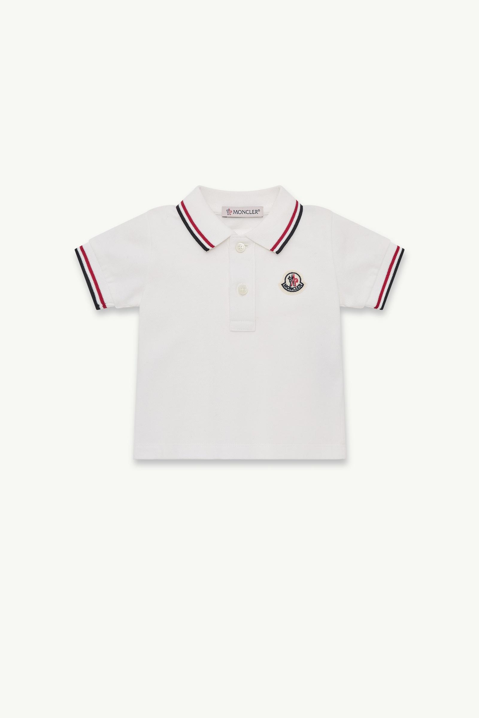 Cotton Piquet Logo Polo Shirt Boy White Moncler, 1 of 0
