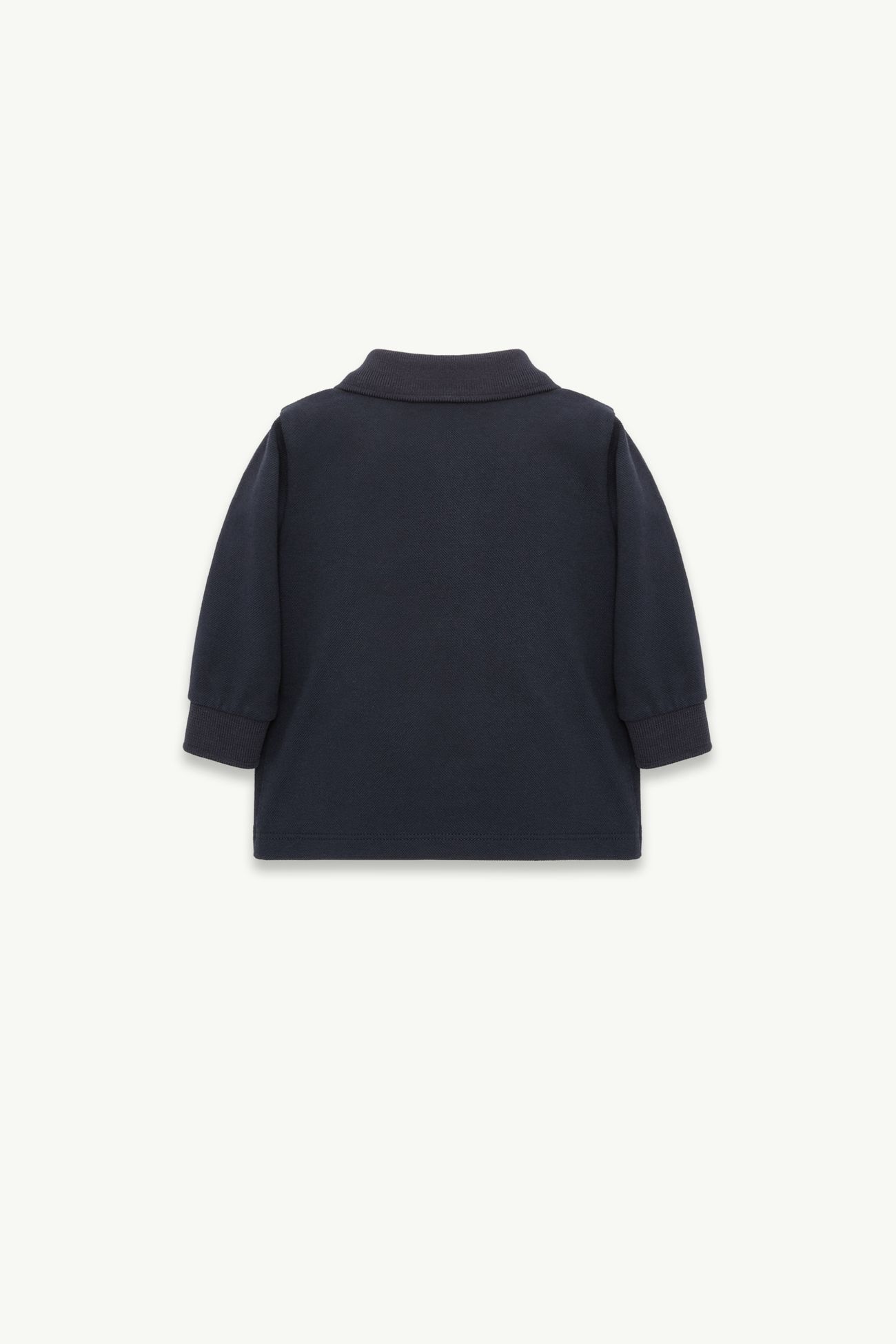Dreifarbiges langärmeliges Poloshirt aus Baumwollpiqué Jungen Dunkelblau Moncler 2
