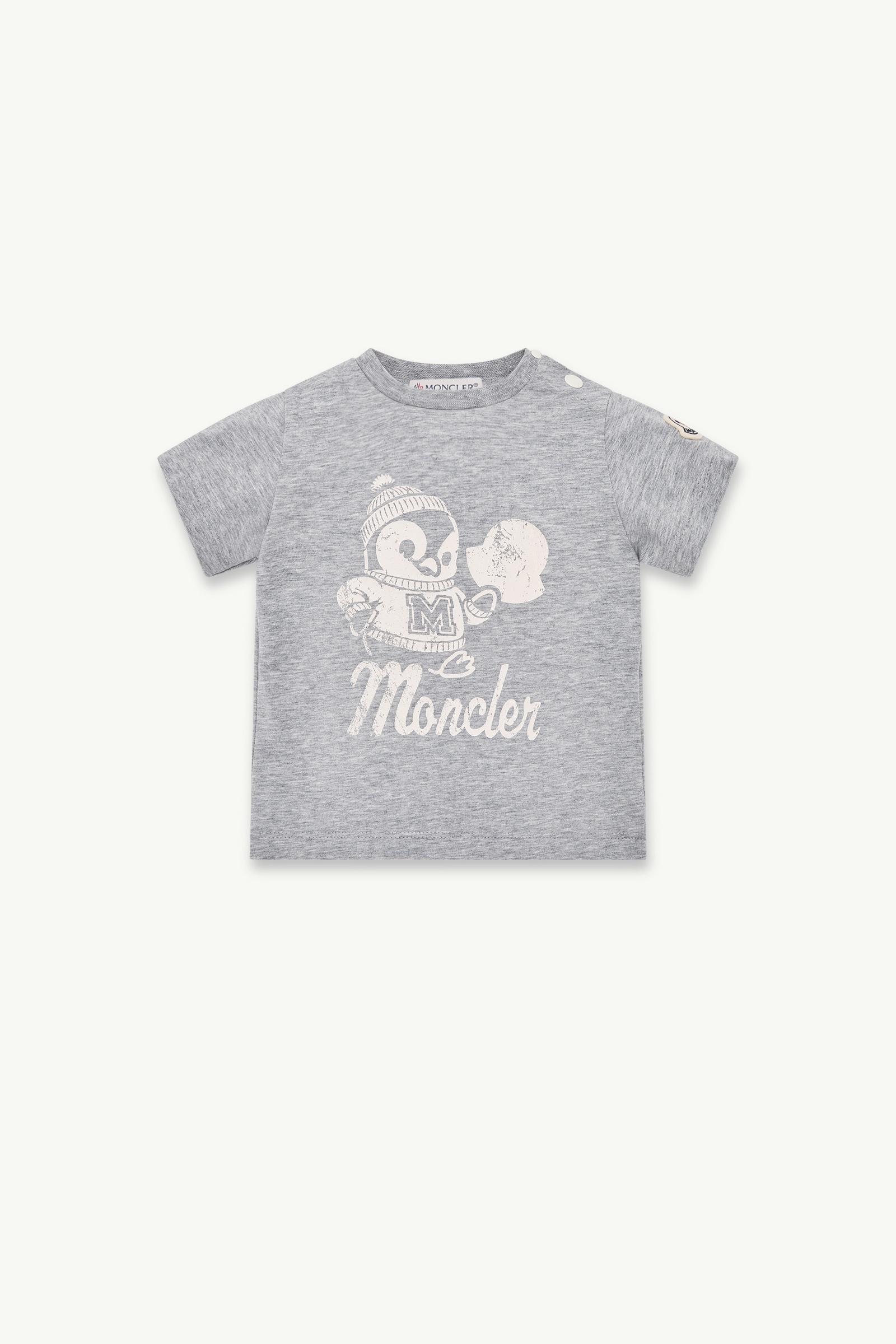 Stretch Cotton Jersey T-Shirt Boy Gray Moncler, 1 of 0