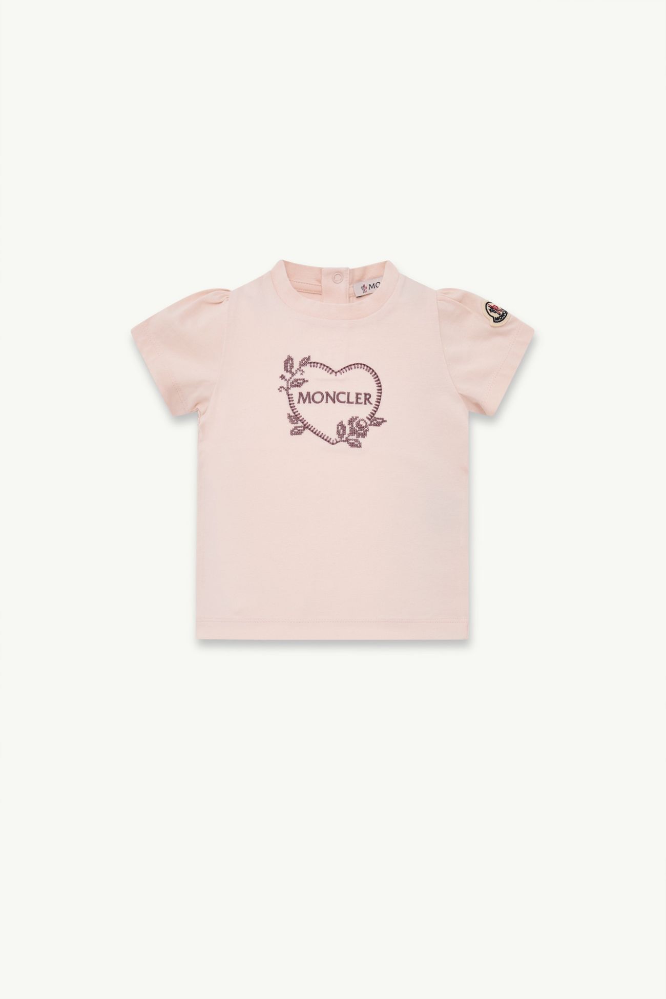 女婴弹性棉质T恤 女童 浅粉色 Moncler 0