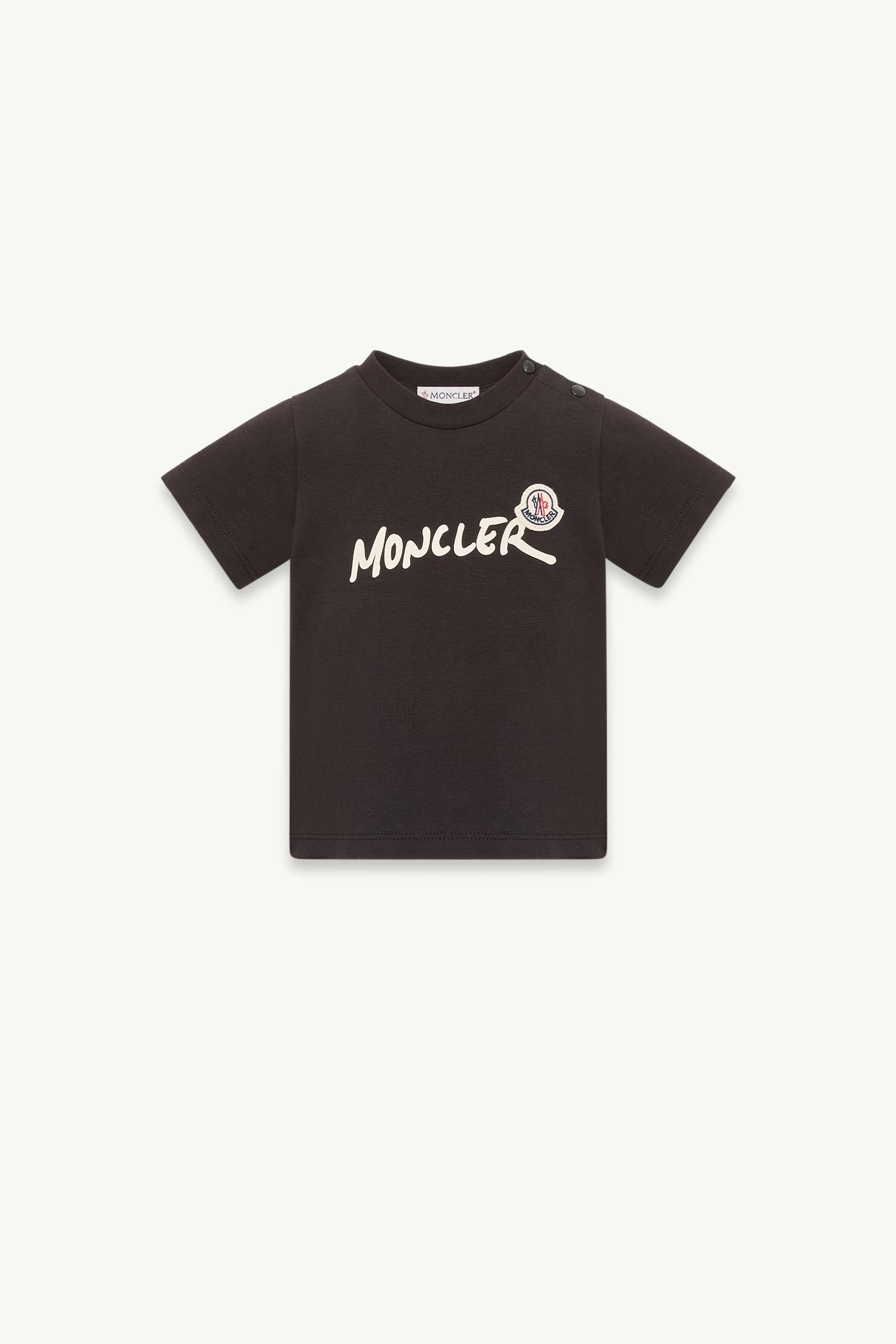 Logo Stretch Jersey T-Shirt Boy Black Moncler, 1 of 0