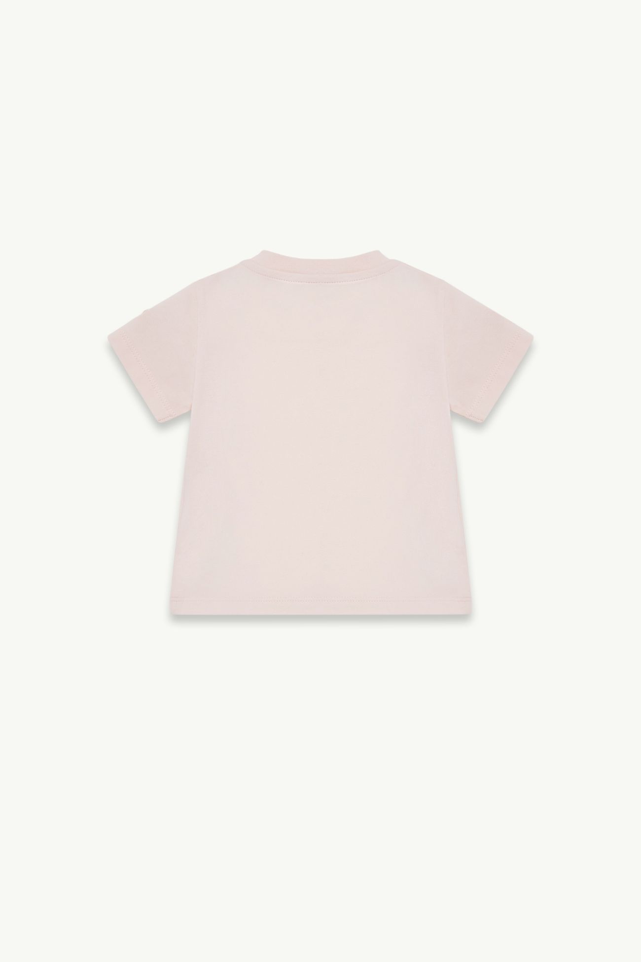 Embroidered Logo Cotton Jersey T-Shirt Girl Light Pink Moncler 2