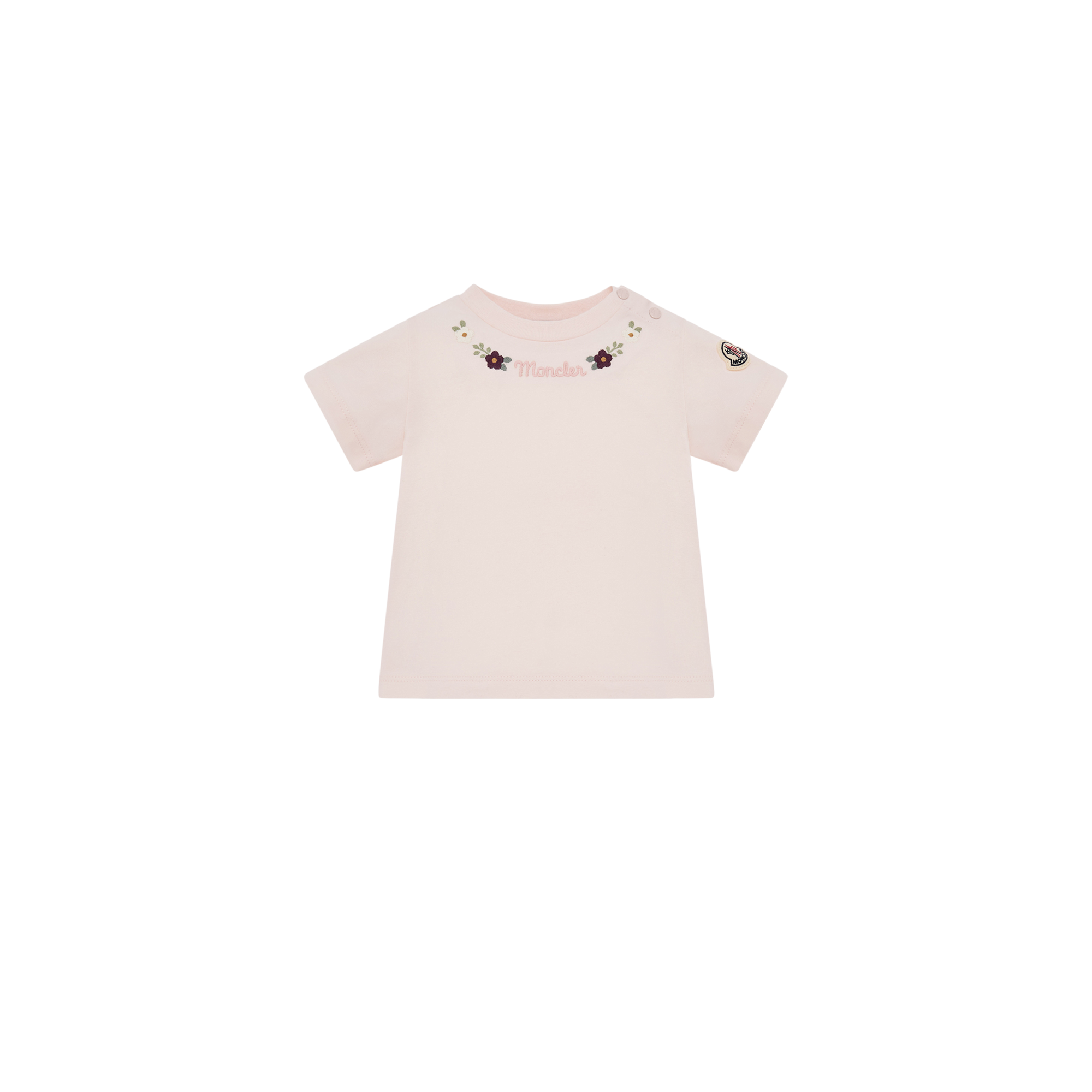 Moncler Enfant Baby Floral T Shirt Size: 3Y- Colour: Pink - Unisex - Kids Short Sleeve T-Shirts - Pink - 2 Y | 92 Cm - Kids - Image 3
