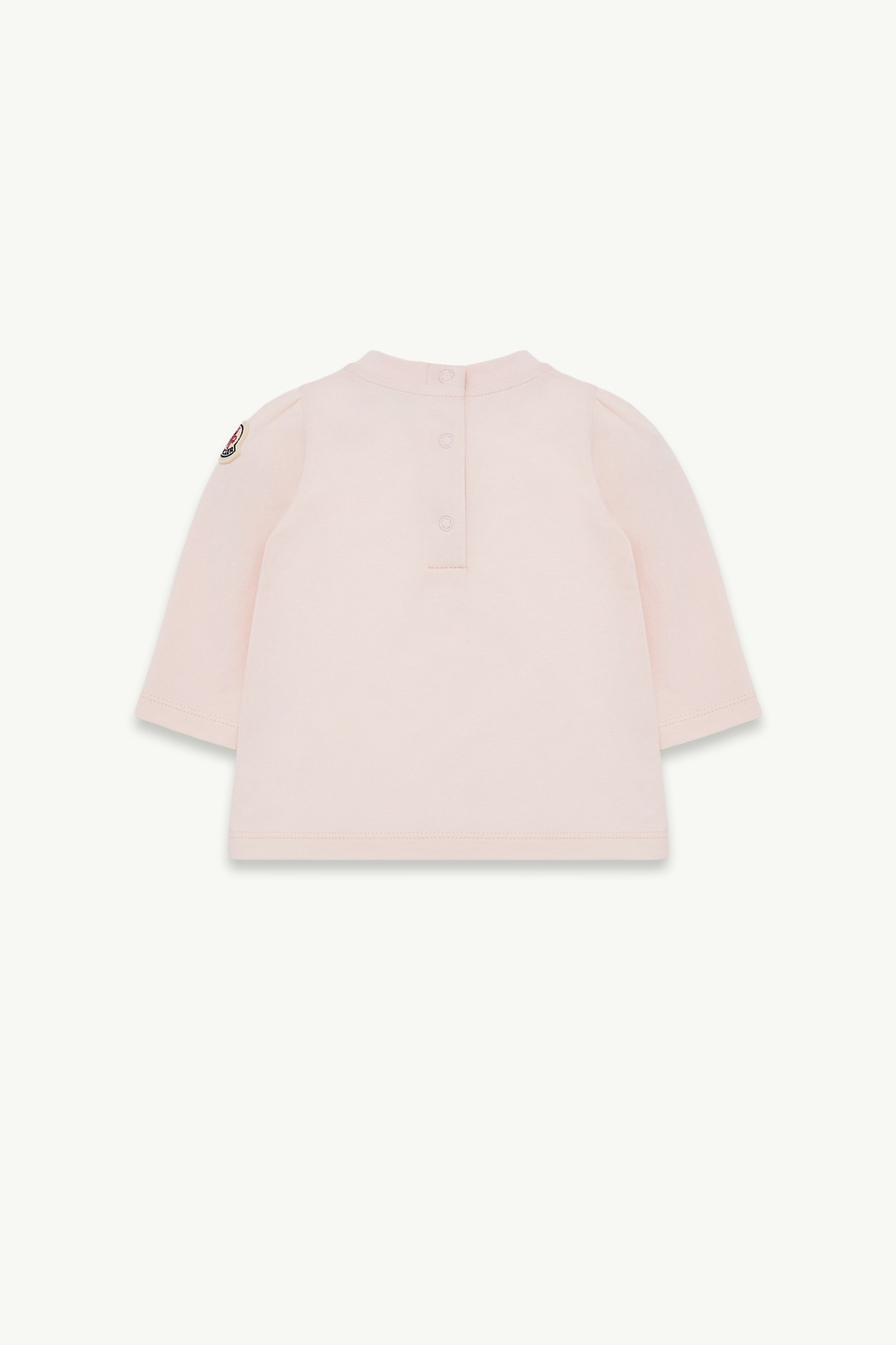 Camiseta de algodón elástico estampado Niña Rosado claro Moncler 2