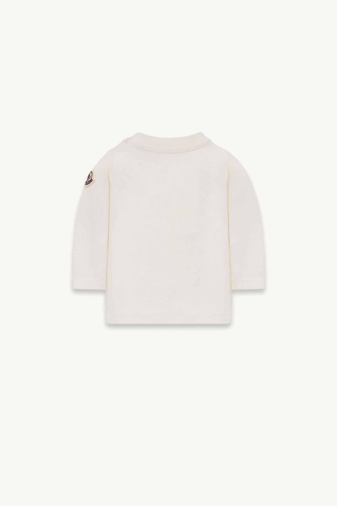 Floral Long Sleeve Cotton Blend T-shirt Girl White Moncler 2