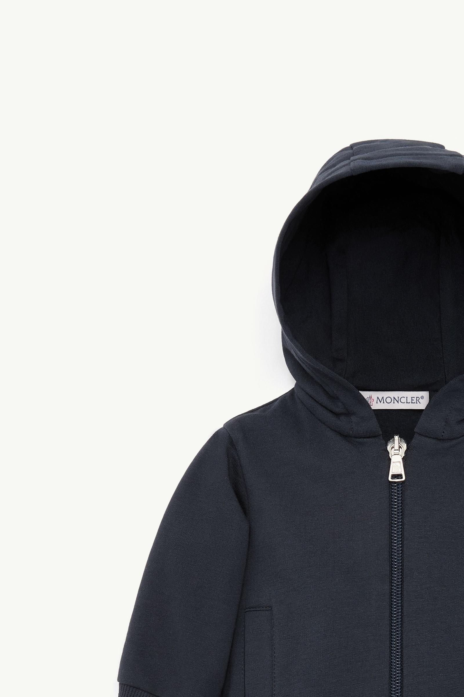 Dark Blue Stretch Cotton Blend Fleece Zip-Up Hoodie - Clothing for