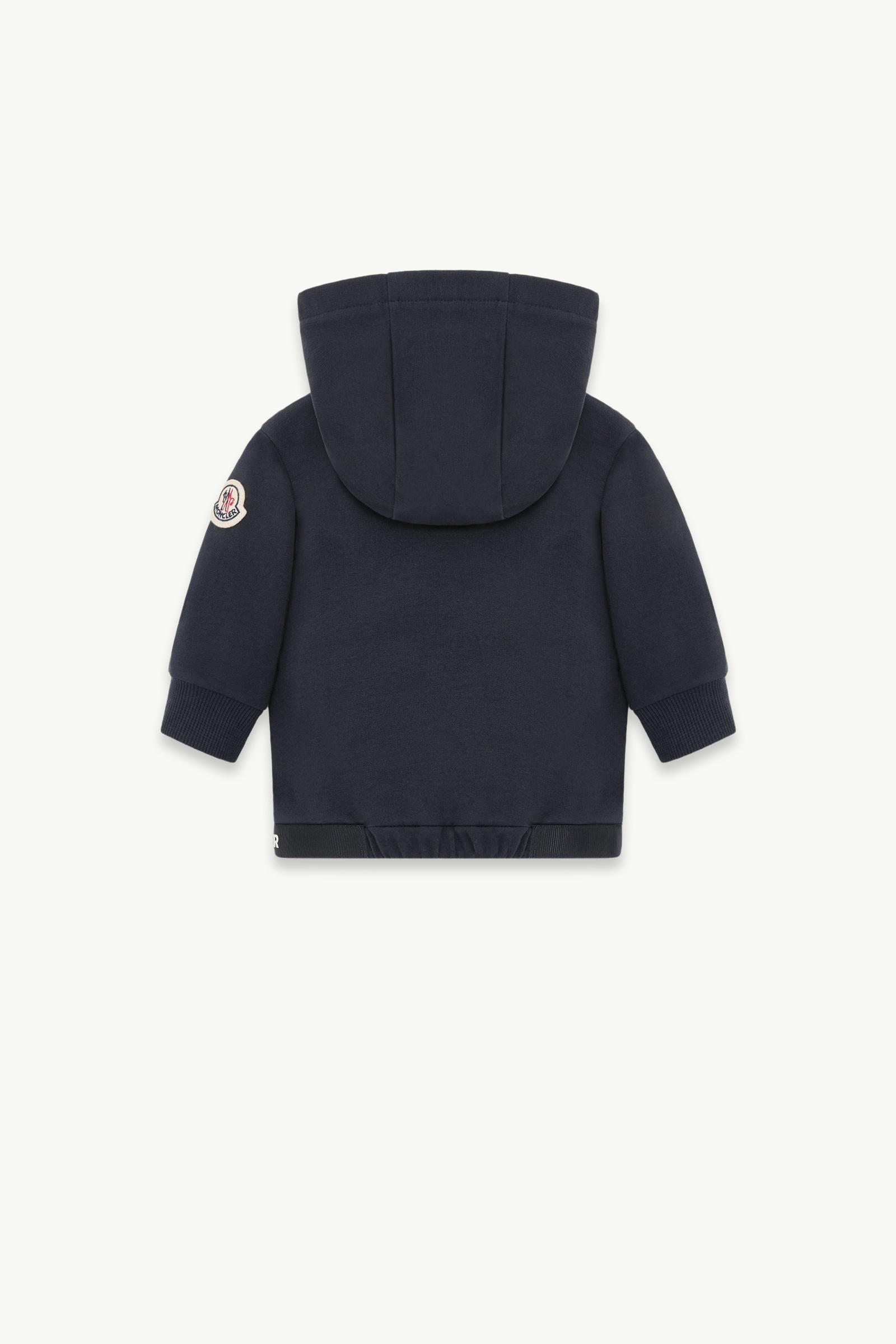 Dark Blue Stretch Cotton Blend Fleece Zip-Up Hoodie - Clothing for
