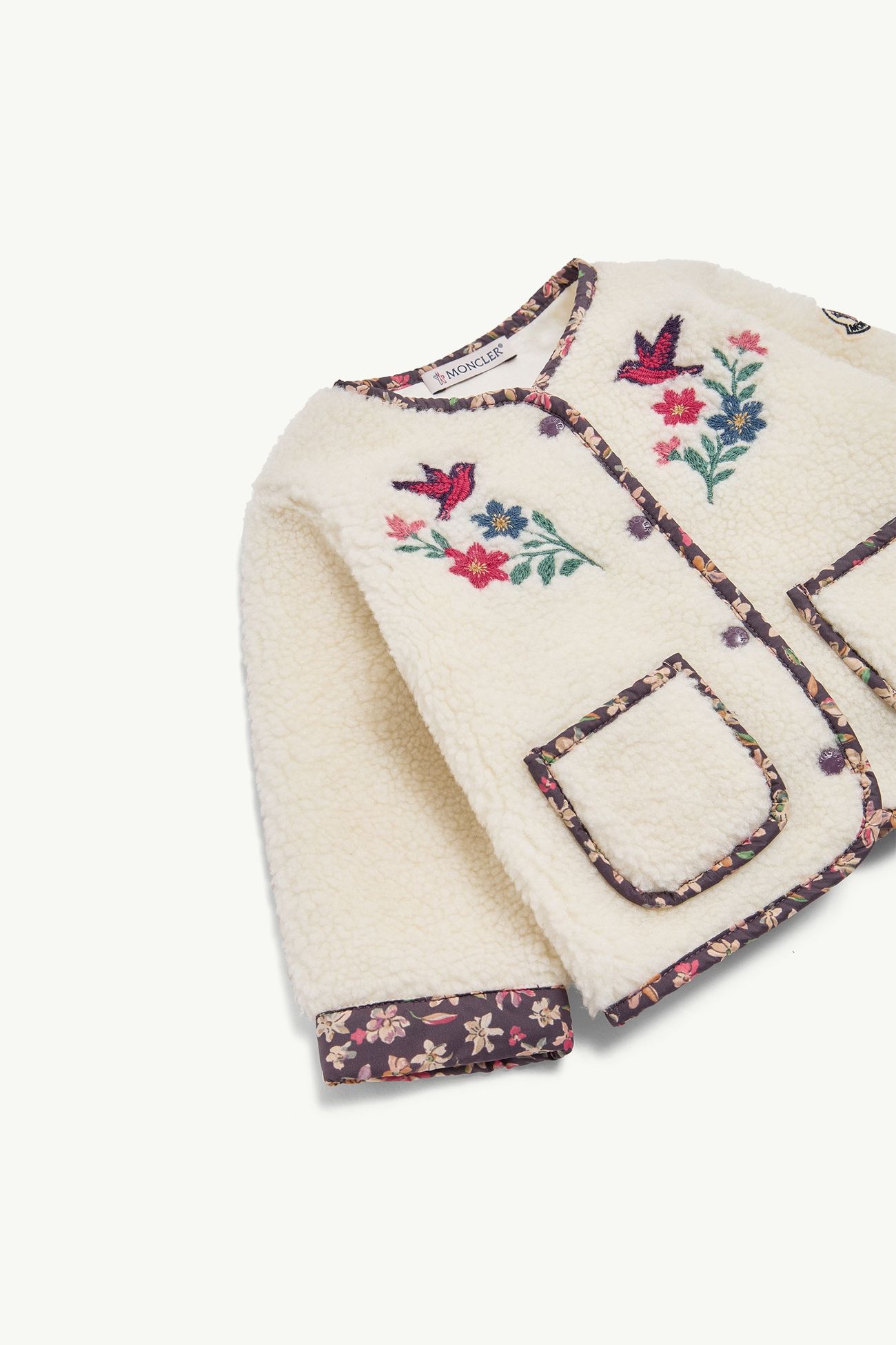 Teddy Cardigan Girl White Ivory Moncler 1