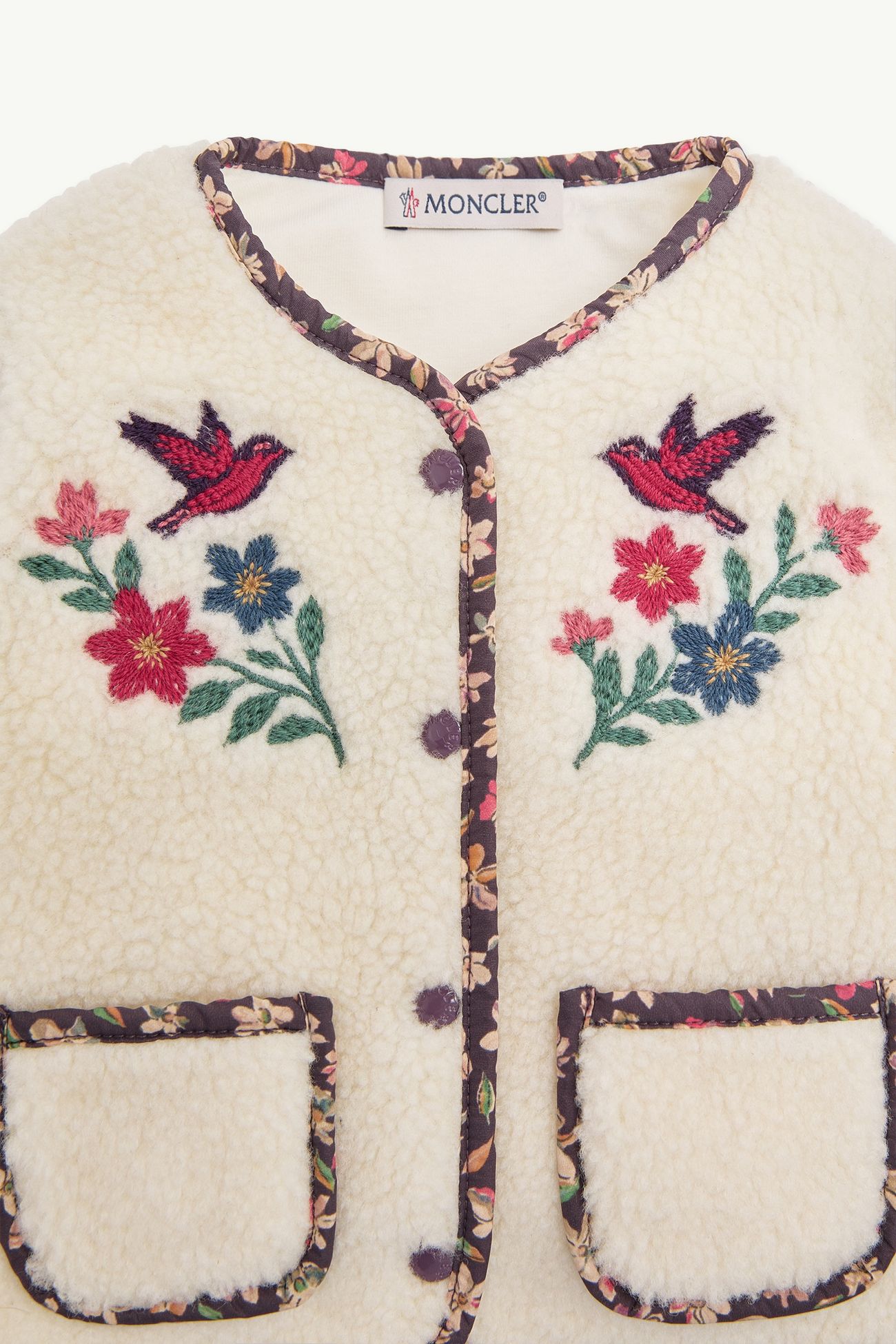Teddy Cardigan Girl White Ivory Moncler 3