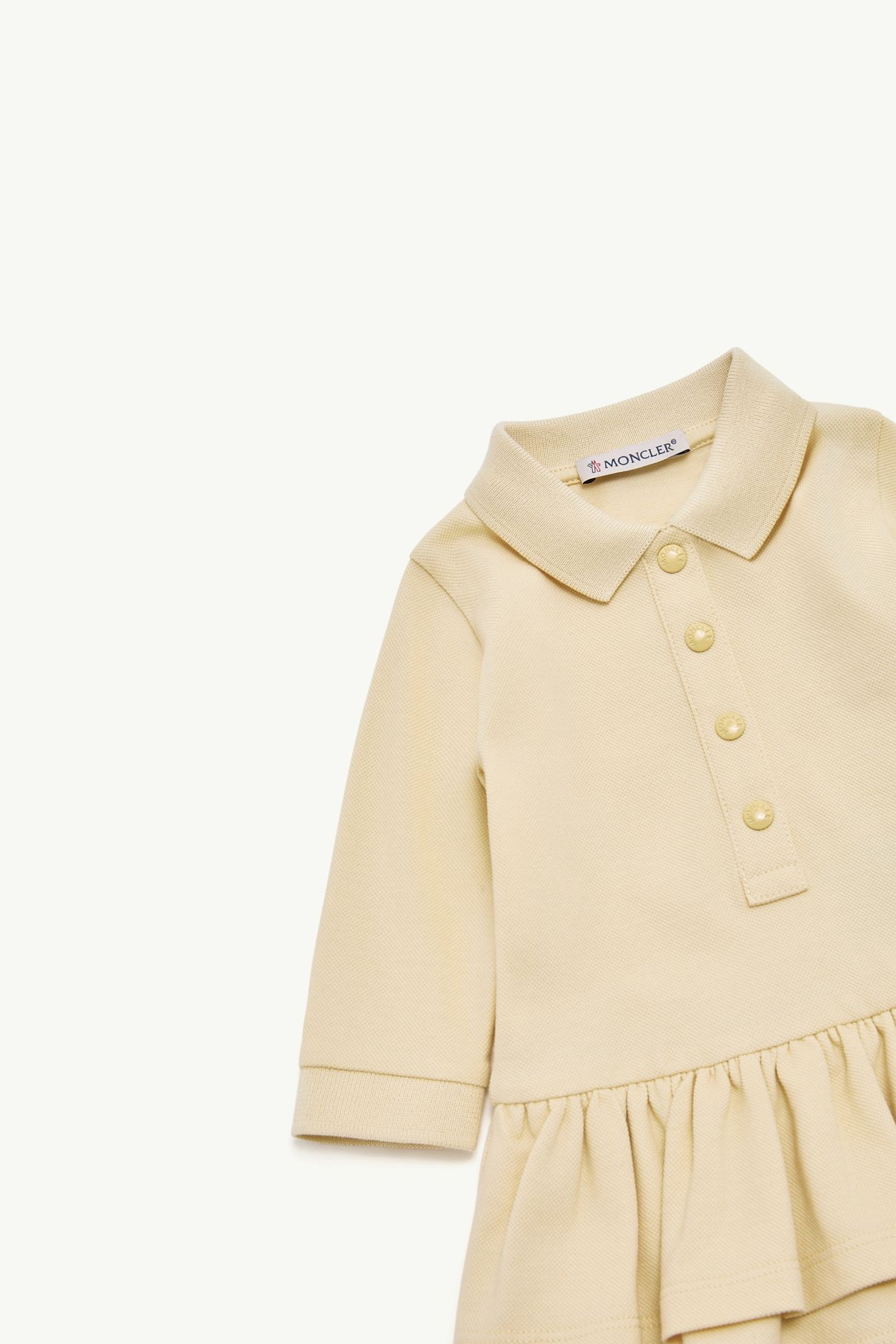 珠地棉連身裙 女童 雲呢拿米色 Moncler 1