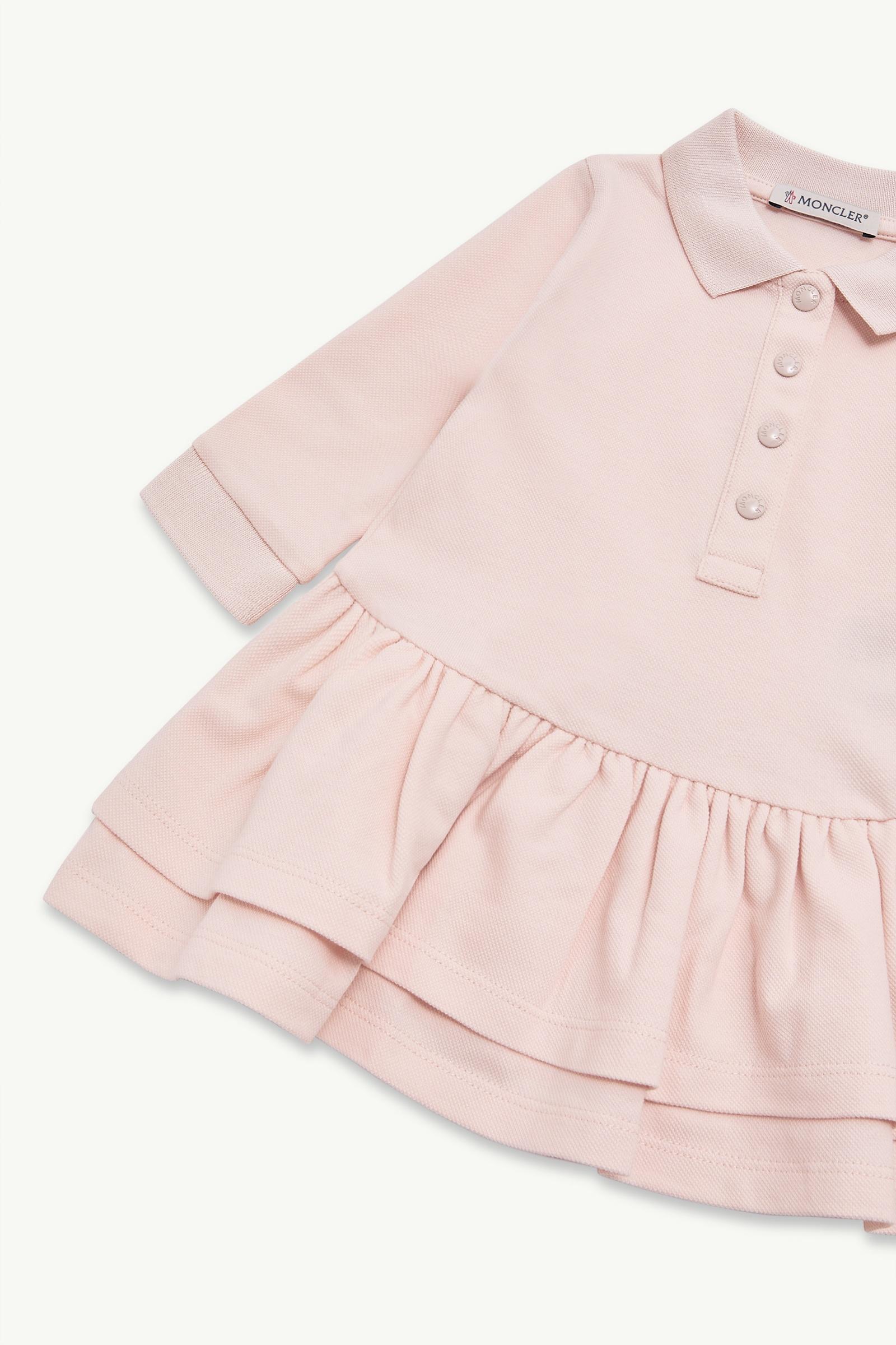 Light Pink Cotton Piquet Dress - Clothing for Children | Moncler ES