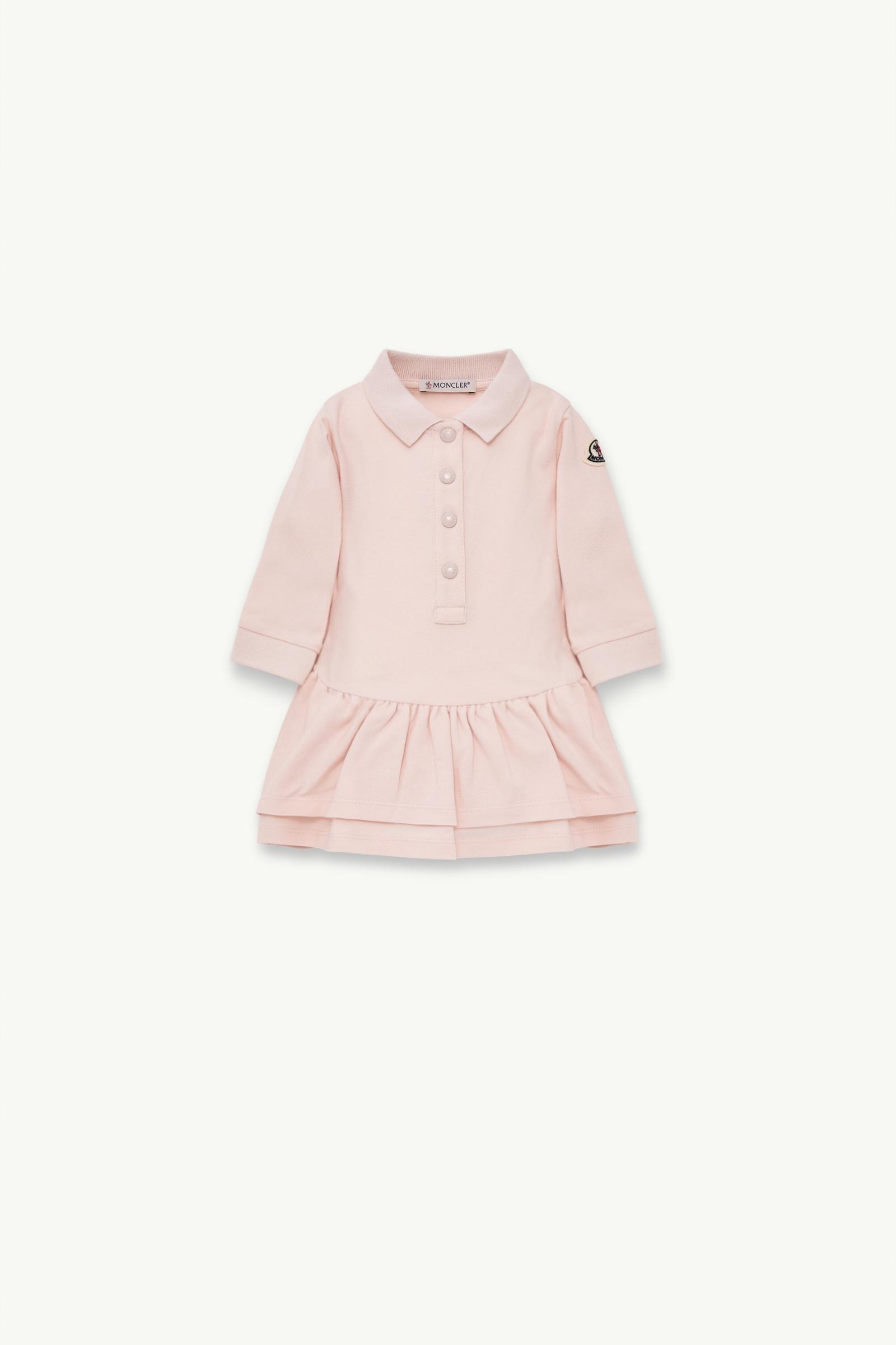 Robe en piqué de coton Fille Rose Clair Moncler, 1 of 0