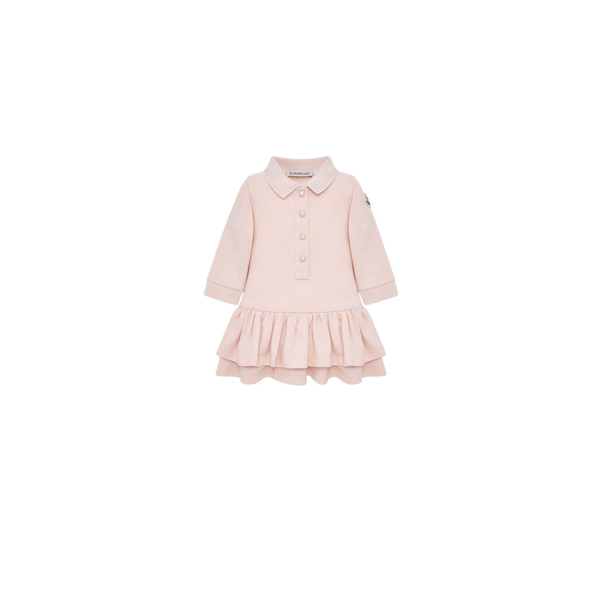 Moncler  Cotton Piquet Dress for Girls in Pink, Size: 3Y