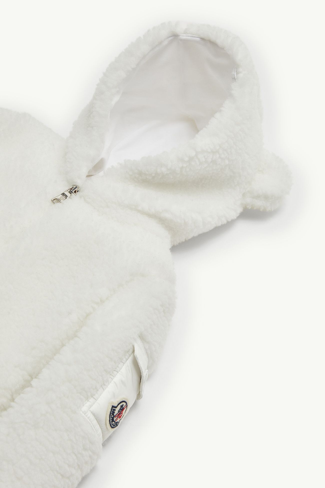 Tutina con cappuccio Teddy Gender Neutral Bianco Moncler 1