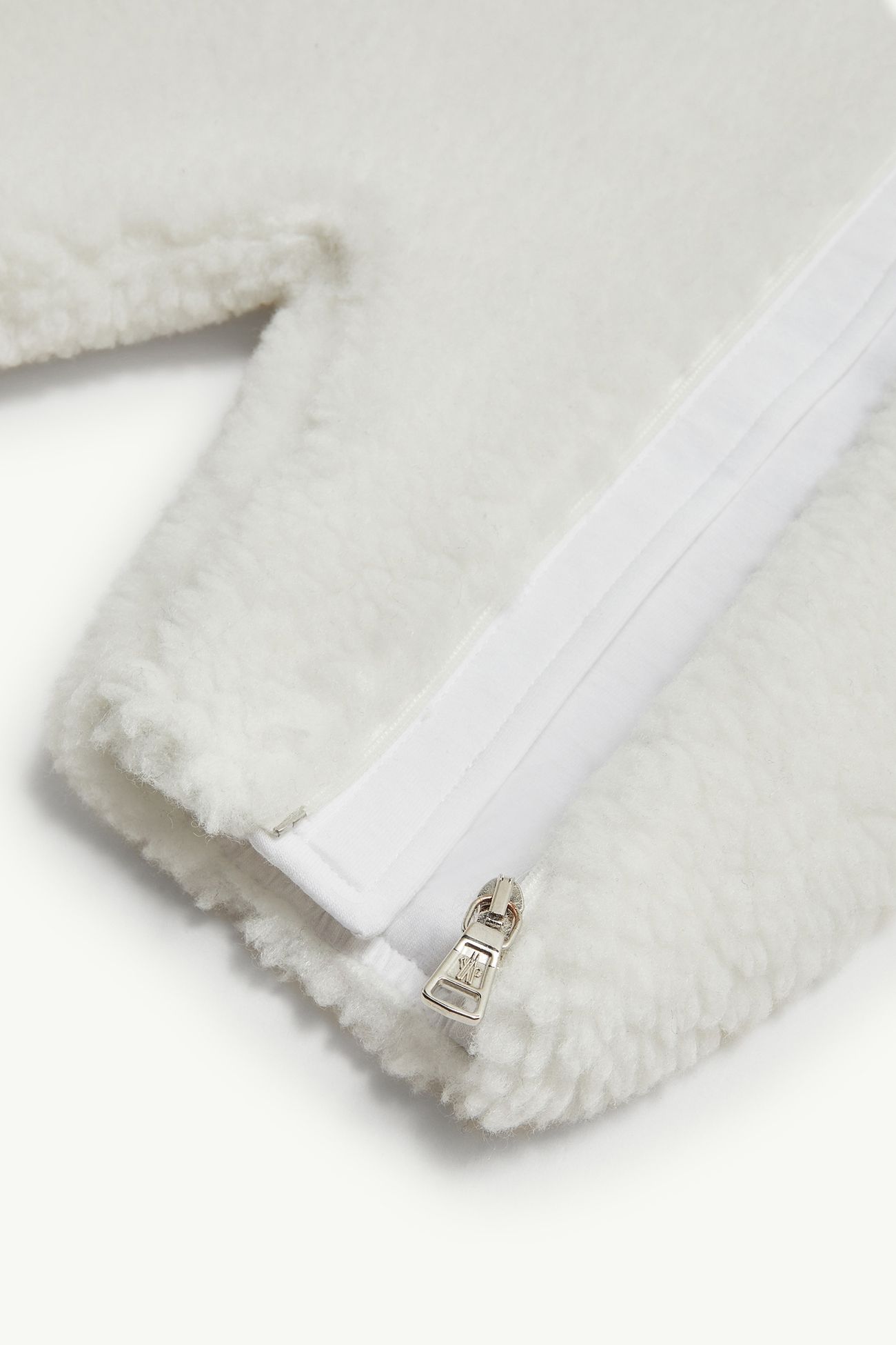 Pelele con capucha de tejido de efecto peluche De Género Neutro Blanco Moncler 3
