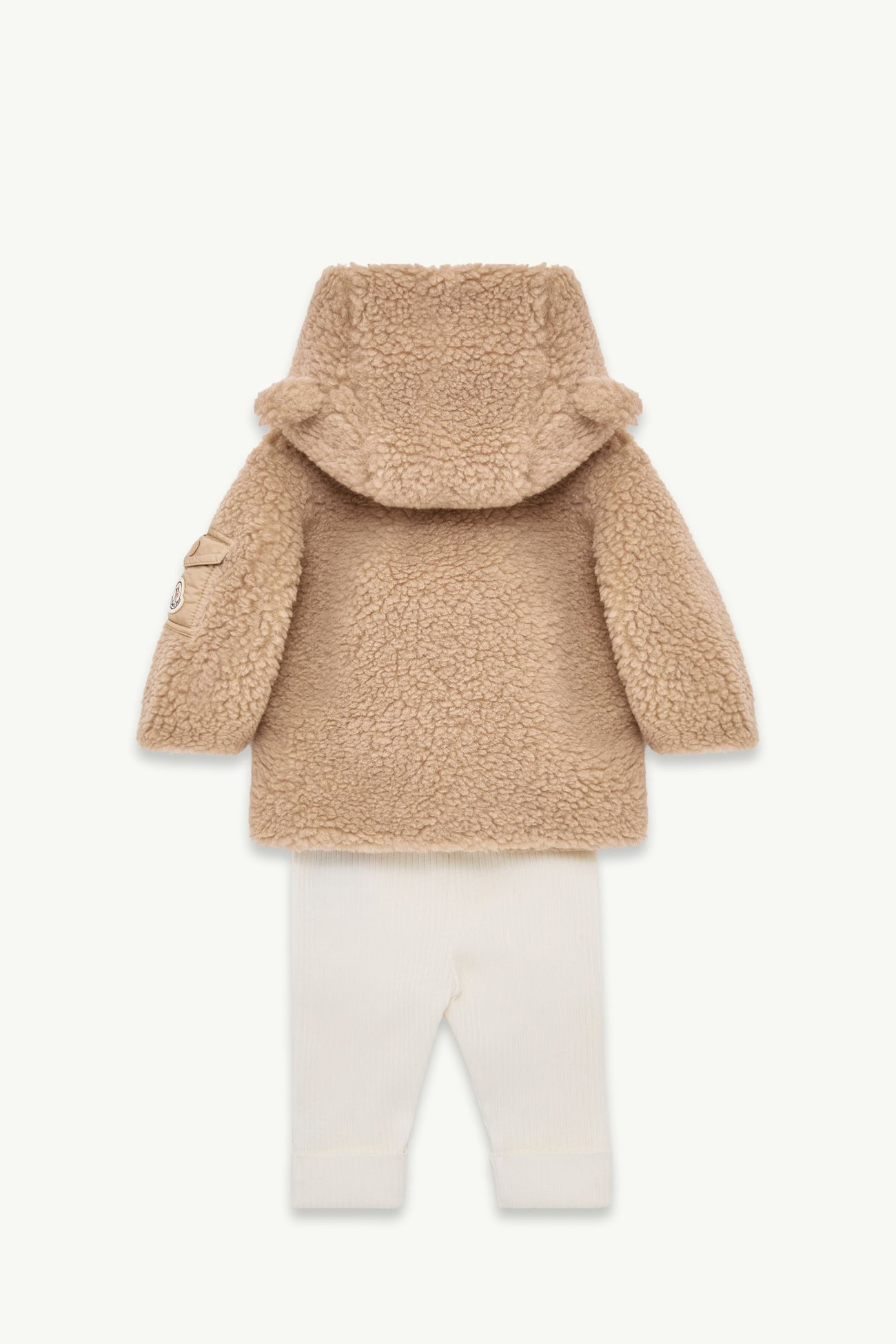 Ensemble en coton et teddy Mixte Beige & Blanc Moncler 2