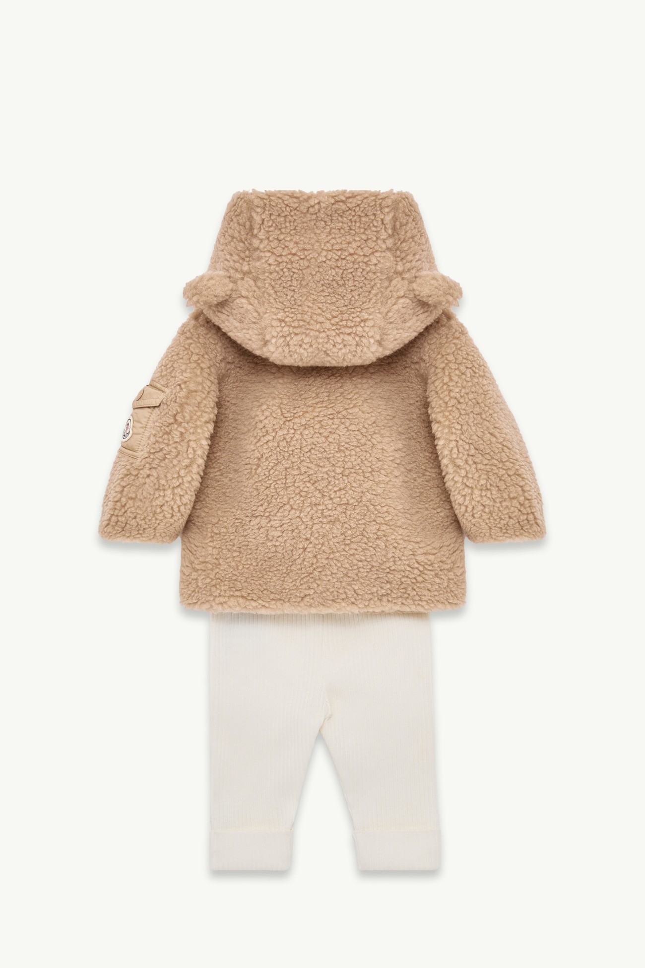 Set aus Baumwolle und Teddystoff Genderneutral Beige & Weiss Moncler 2